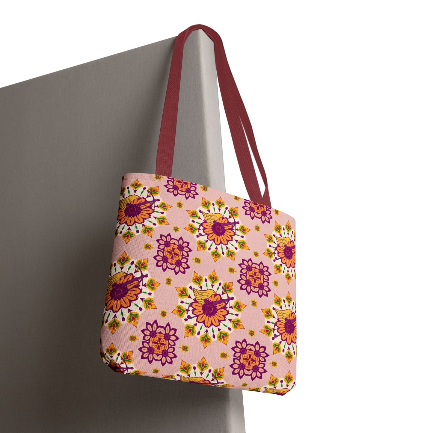 Tote Bag (AOP), Sagittarius, Zodiac, Flower Pattern