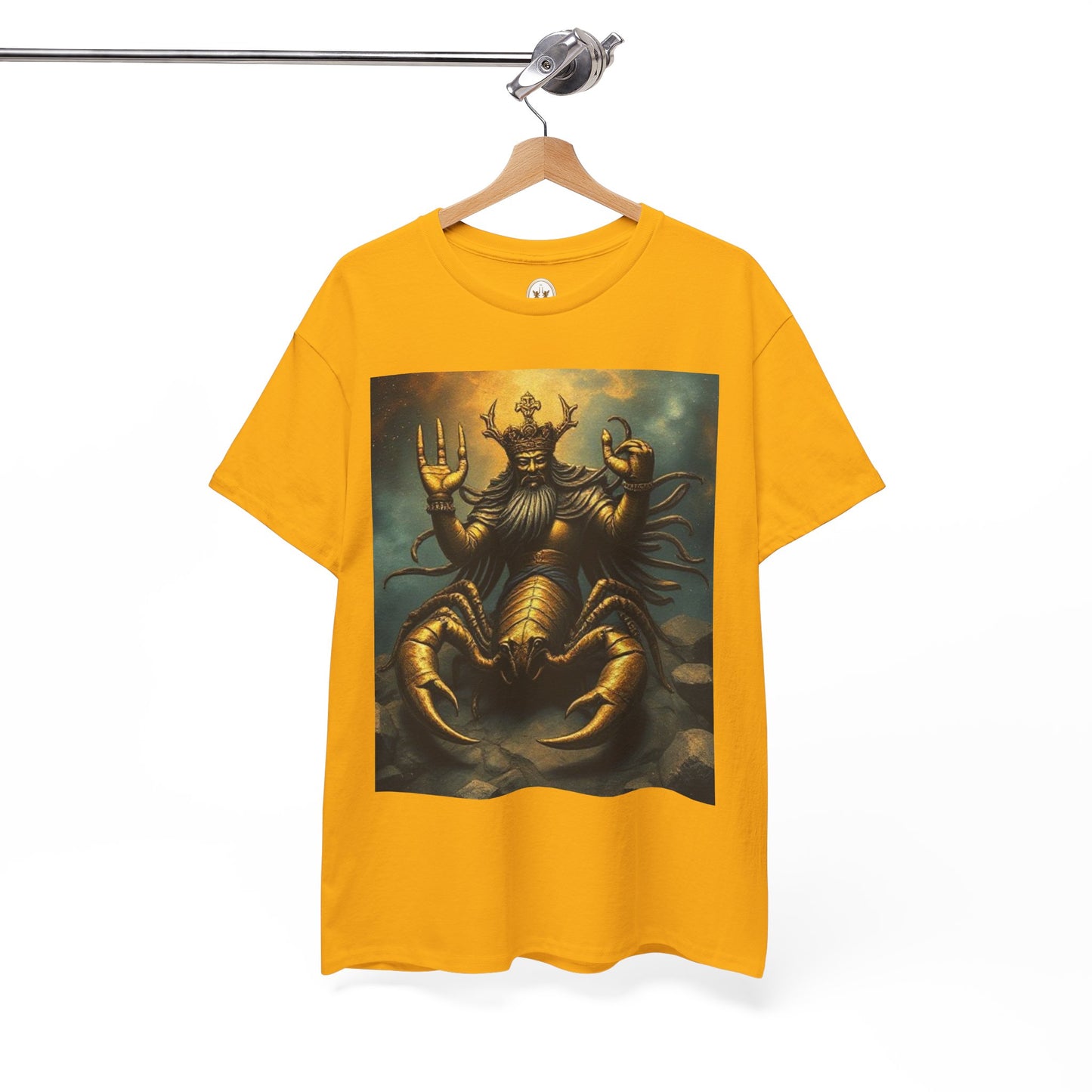 Unisex Heavy Cotton T-Shirt, Desert Scorpio King, Zodiac Design