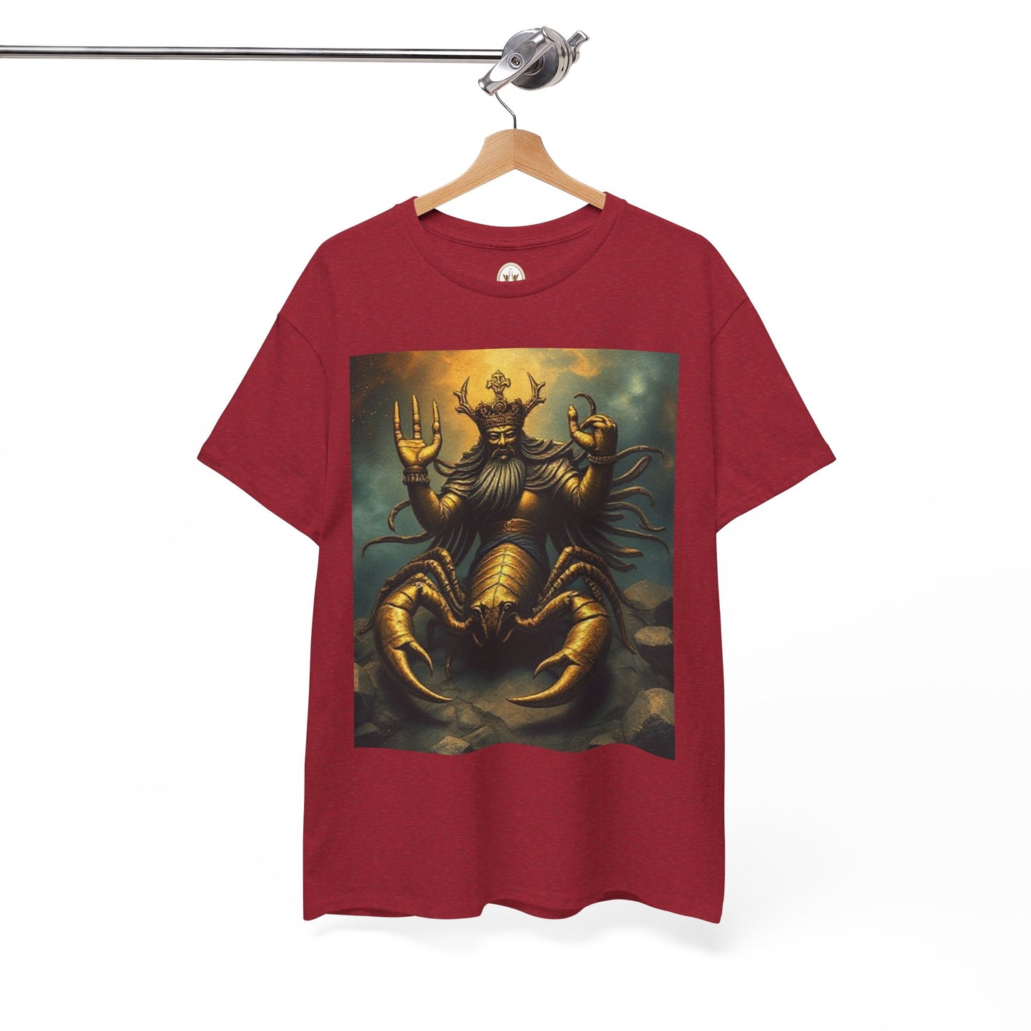 Unisex Heavy Cotton T-Shirt, Desert Scorpio King, Zodiac Design