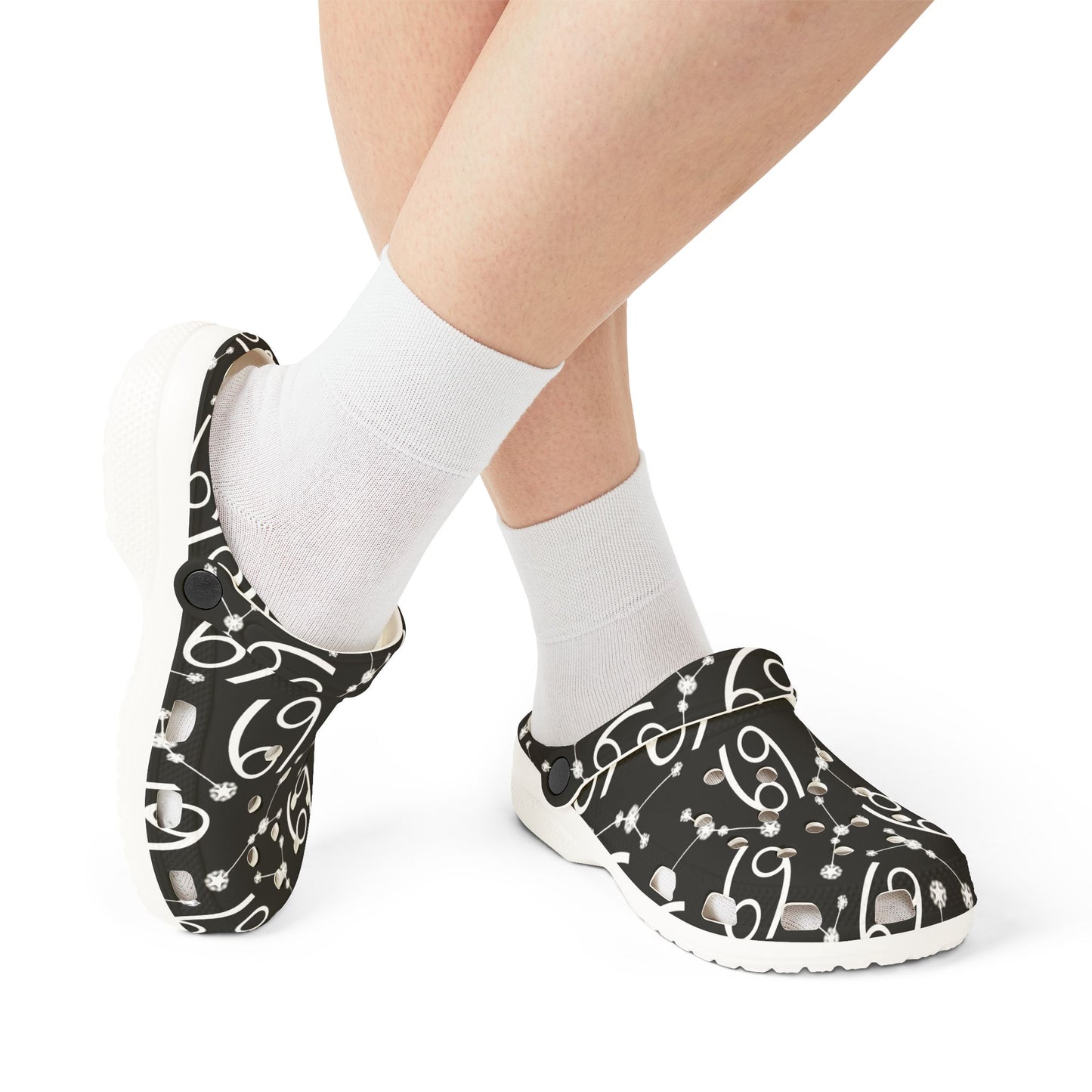 EVA Foam Rubber Shoes (AOP), Material 100% EVA, Cancer Zodiac Design