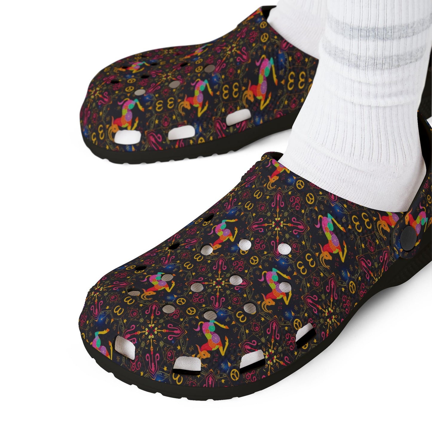 EVA Foam Rubber Shoes, (AOP), Capricorn, Zodiac v2, Pattern