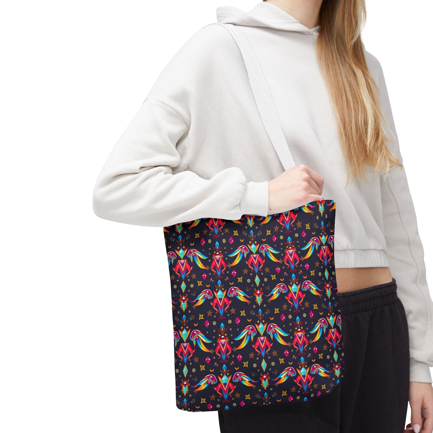 Tote Bag (AOP), Virgo, Zodiac v1, Jewel Pattern