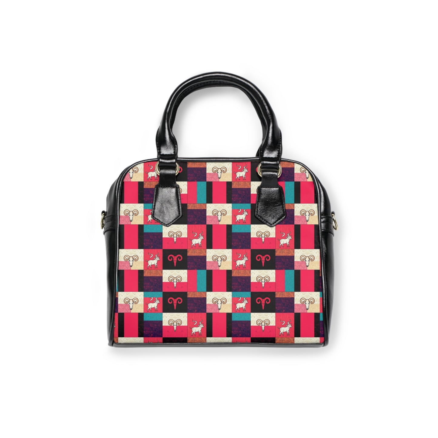 Shoulder Handbag, Taurus, Zodiac, Shapes Pattern