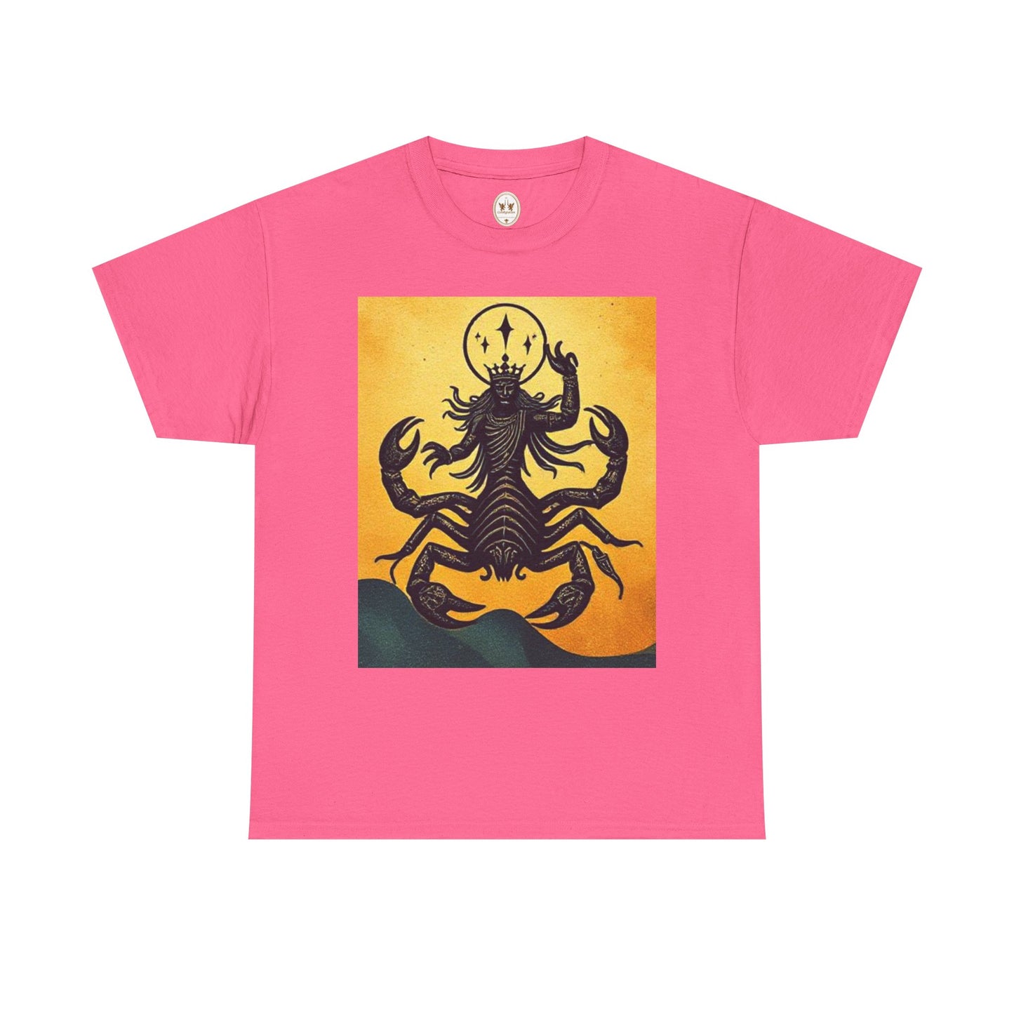 Unisex Heavy Cotton T-Shirt, Scorpion King, Print Art v1, Scorpio Zodiac Design