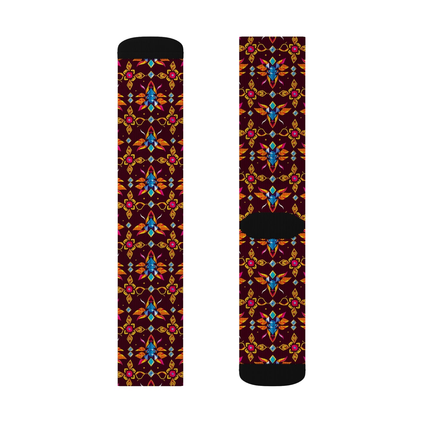 Sublimation Socks, Taurus, Zodiac v1, Jewel Pattern