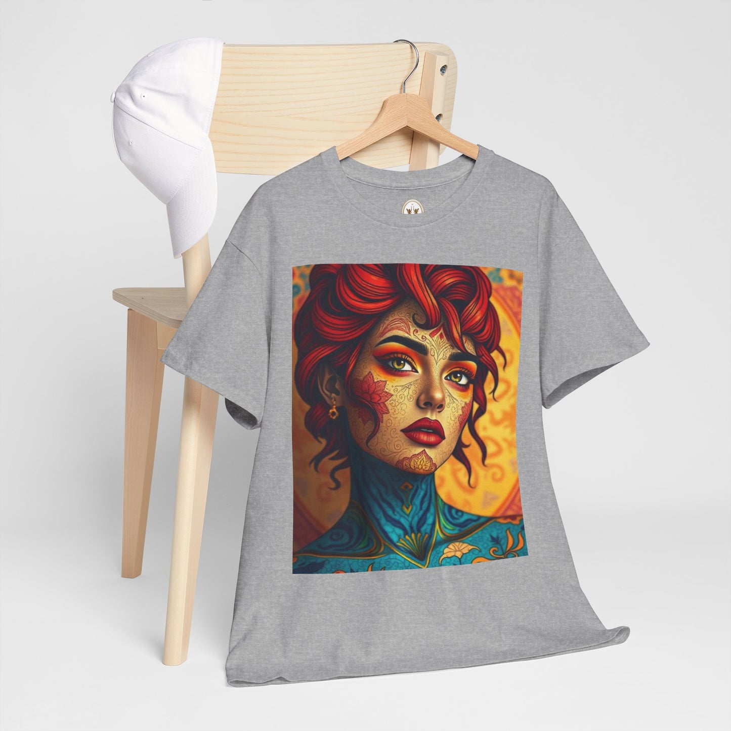 Unisex Heavy Cotton T-Shirt, Aquarius, Zodiac, Sexy Art