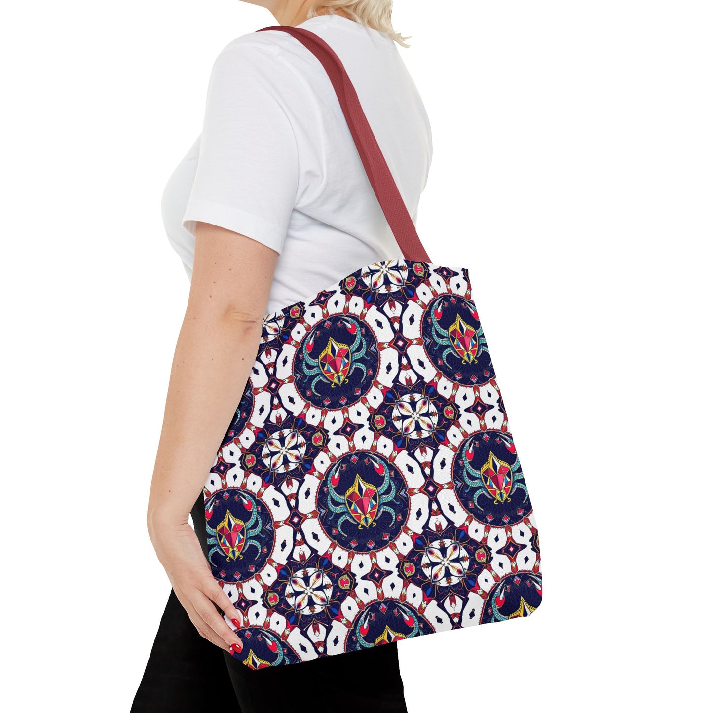 Tote Bag (AOP), Scorpio, Zodiac v1, Jewel Pattern