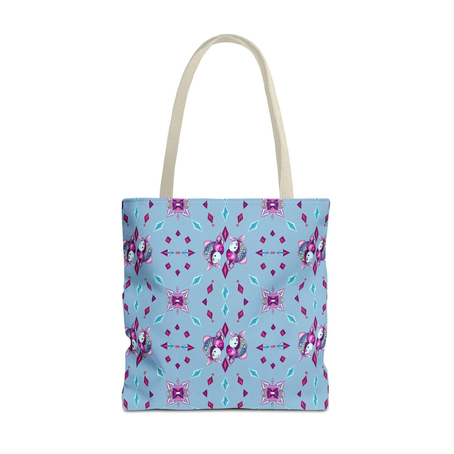 Tote Bag (AOP), Pisces, Zodiac v1, Jewel Pattern