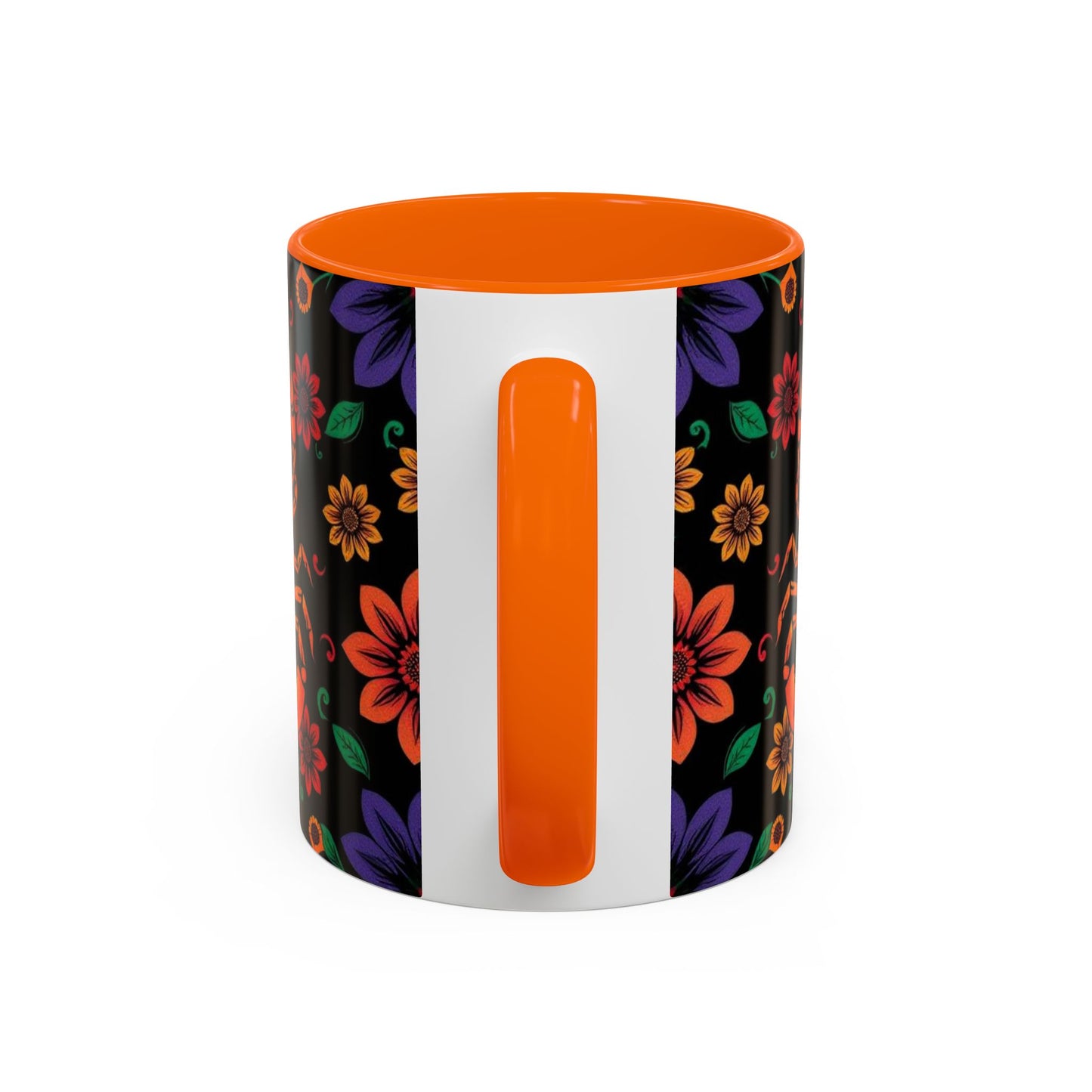 Accent Coffee Mug, Scorpio, Zodiac. Flower Pattern, (11, 15oz)