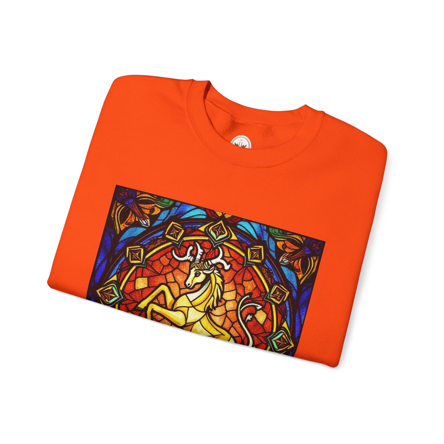 Unisex Heavy Blend™ Crewneck Sweatshirt, Glass 1, Capricorn Zodiac Design
