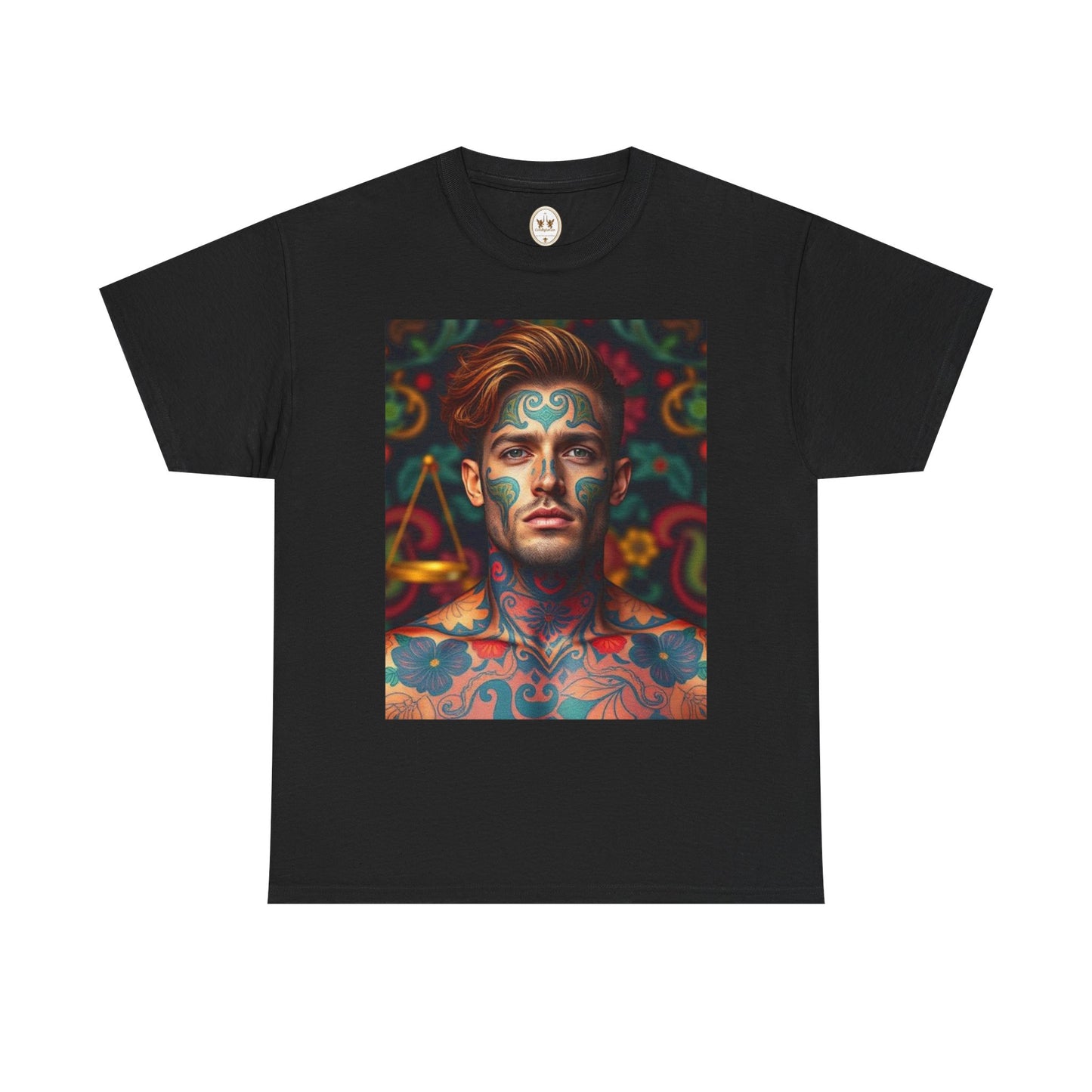 Unisex Heavy Cotton T-Shirt, Libra, Zodiac, Sexy Art