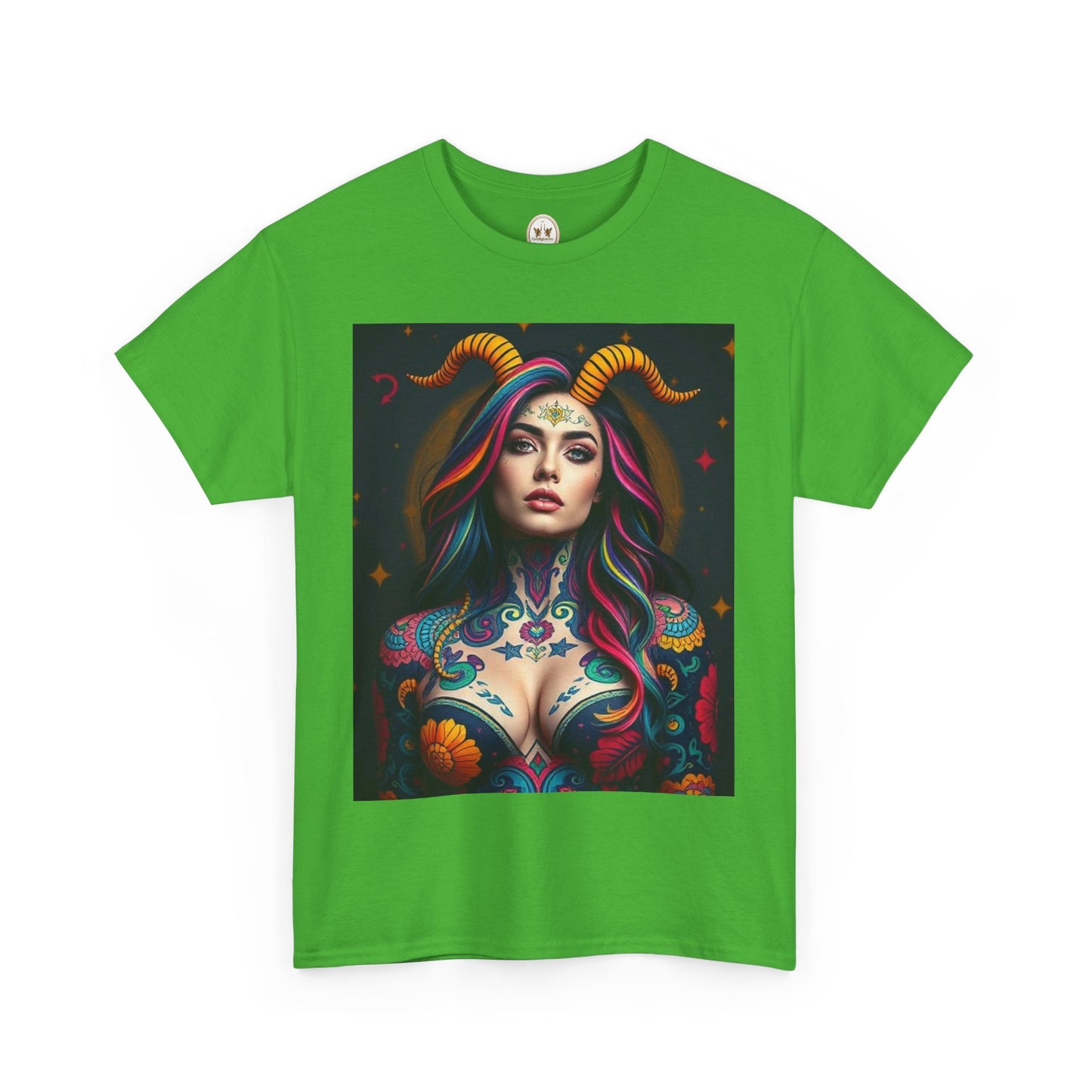 Unisex Heavy Cotton T-Shirt, Capricorn, Zodiac, Sexy Art
