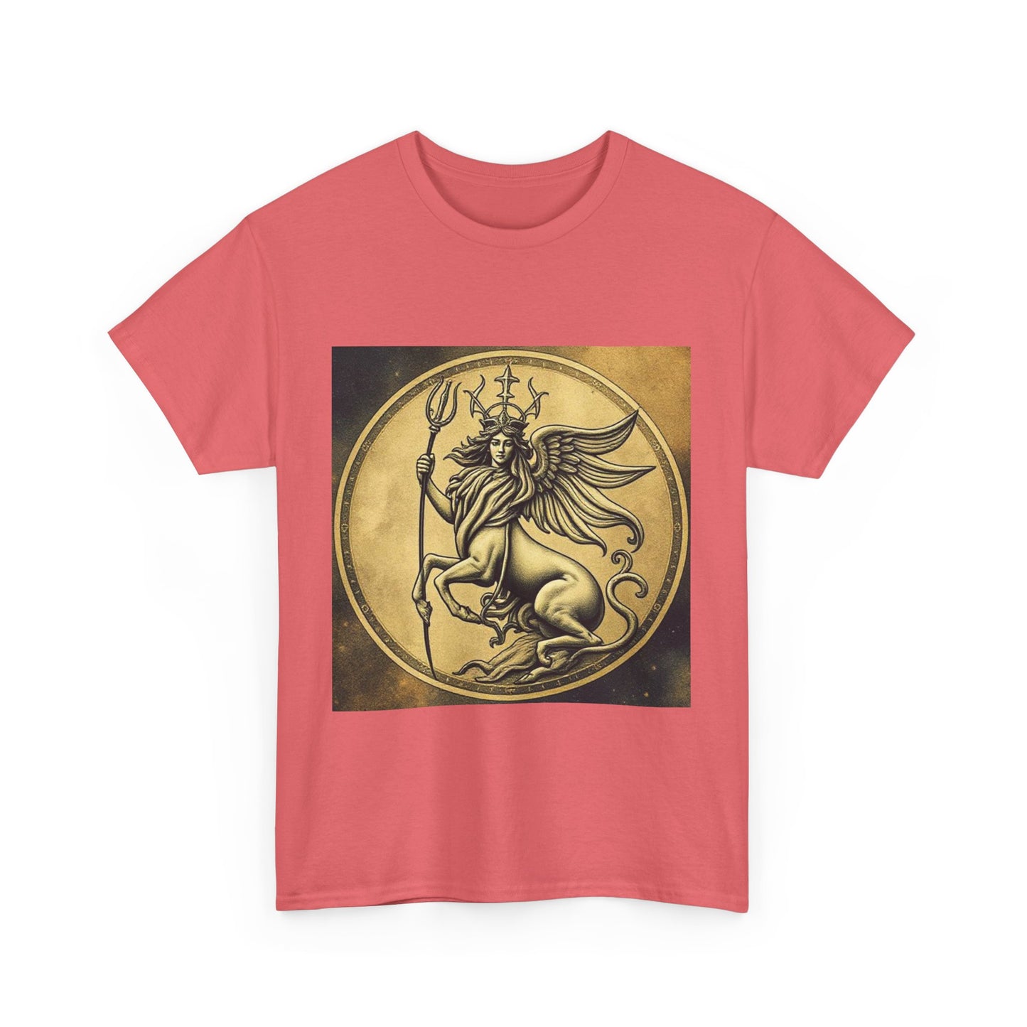 Unisex Heavy Cotton T-Shirt, Animal Angel v1, Virgo Zodiac Design