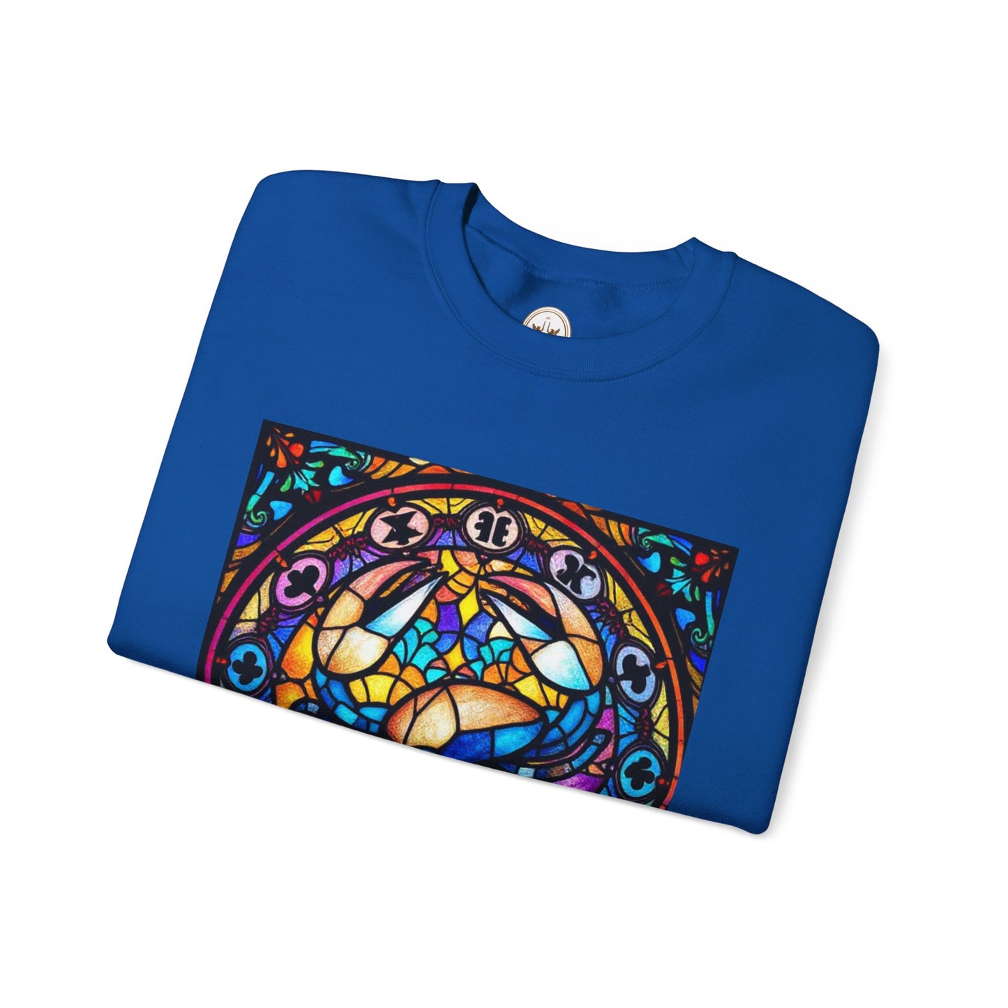 Unisex Heavy Blend™ Crewneck Sweatshirt, Glass, Cancer Zodiac Design