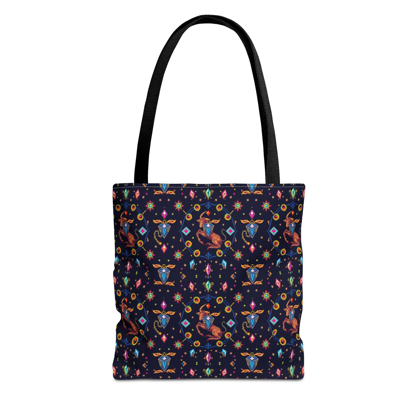 Tote Bag (AOP), Capricorn, Zodiac v1, Jewel Pattern