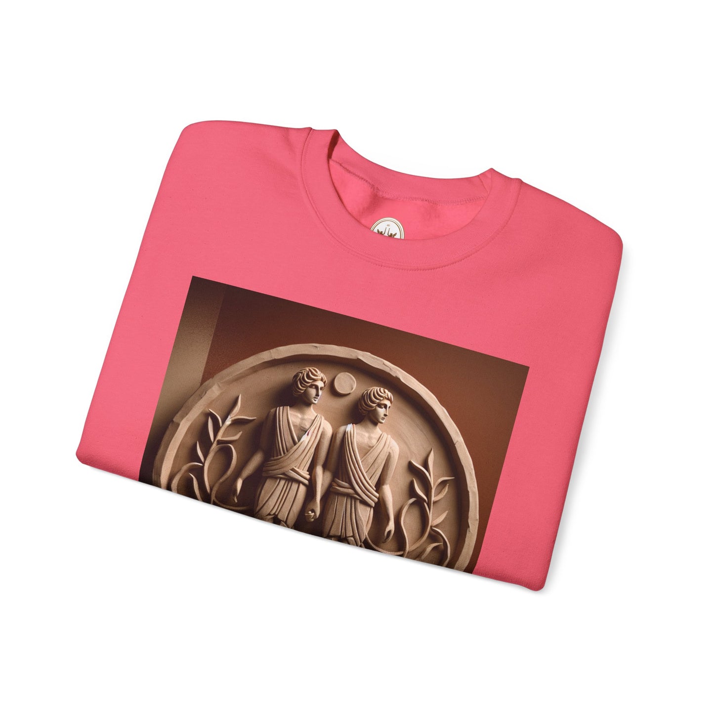 Unisex Heavy Blend™ Crewneck Sweatshirt, Stone Twins, Gemini Zodiac Design