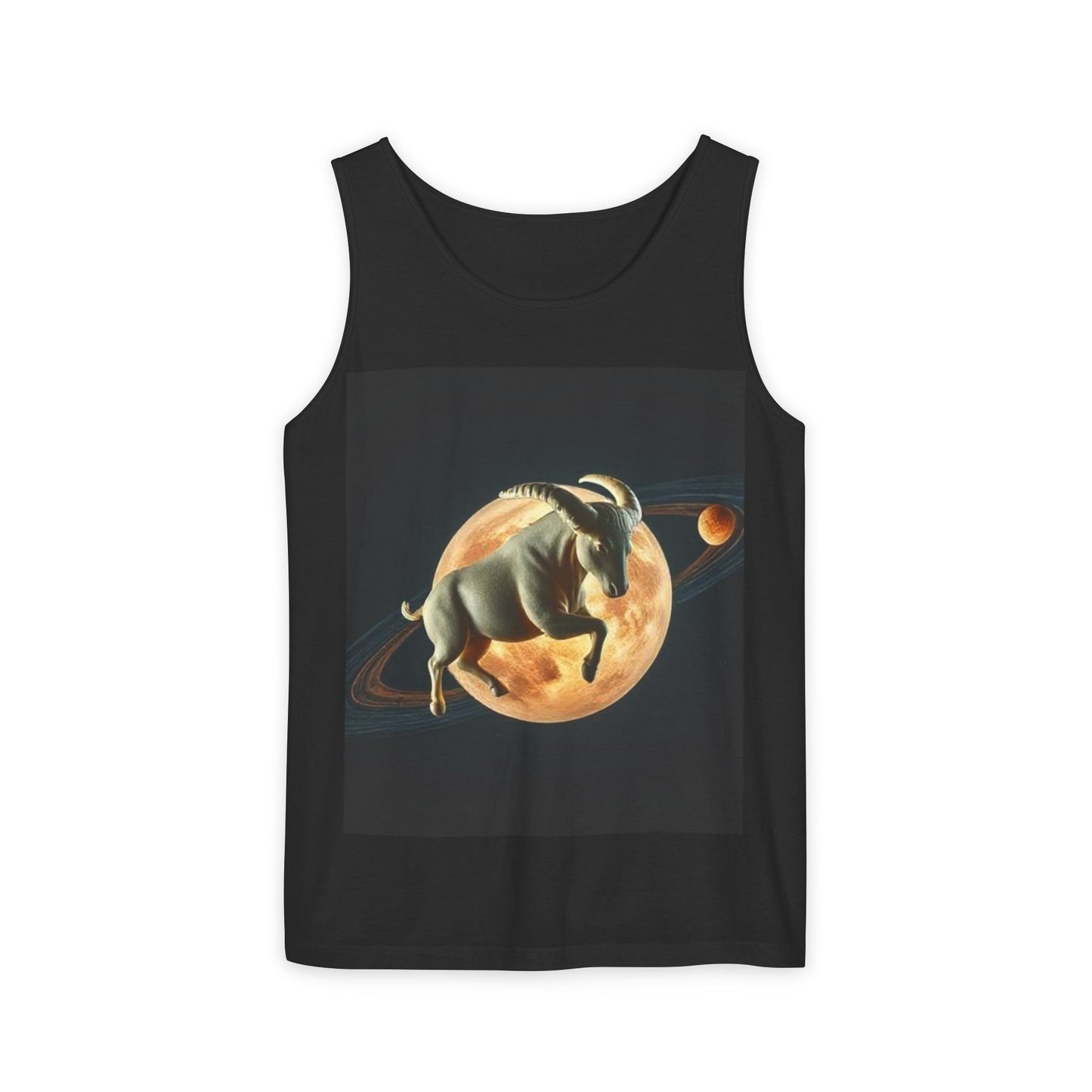 Unisex Garment-Dyed, Tank Top, Taurus Design, Planet Animal, 100% US cotton