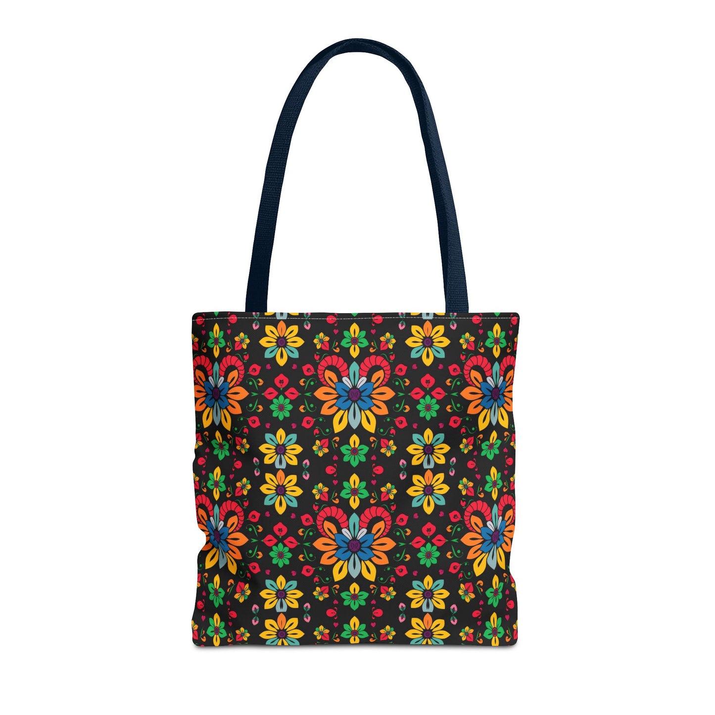 Tote Bag, (AOP), Aries, Zodiac v3, Flower Pattern