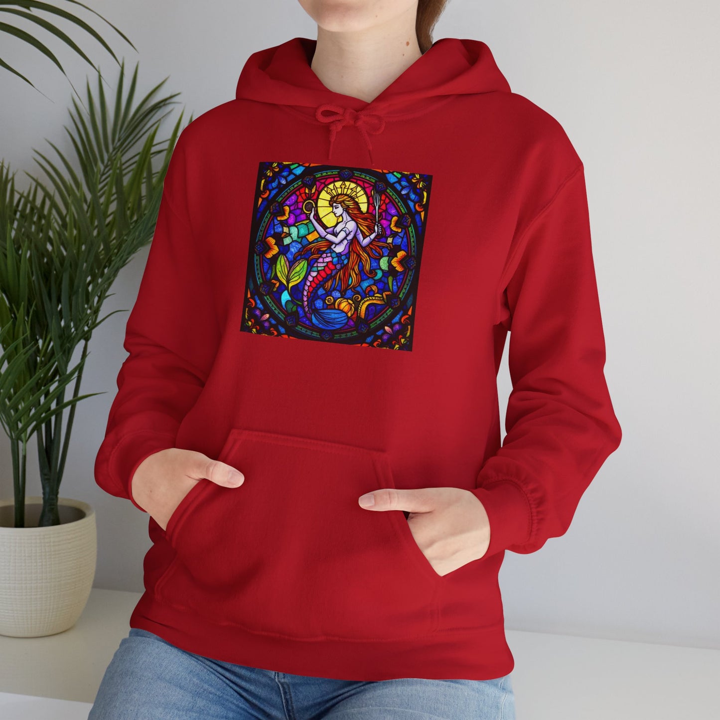 Unisex Heavy Blend™ Hooded Sweatshirt with glass Aquarius zodiac design