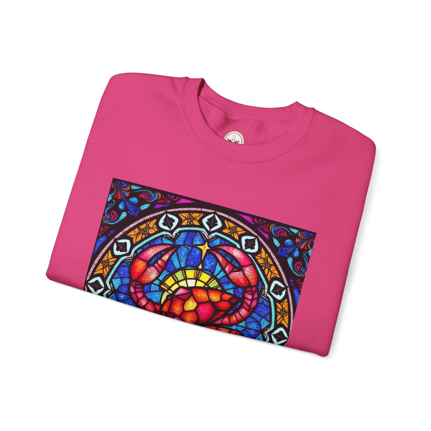 Unisex Heavy Blend™ Crewneck Sweatshirt, Glass 1, Cancer Zodiac Design