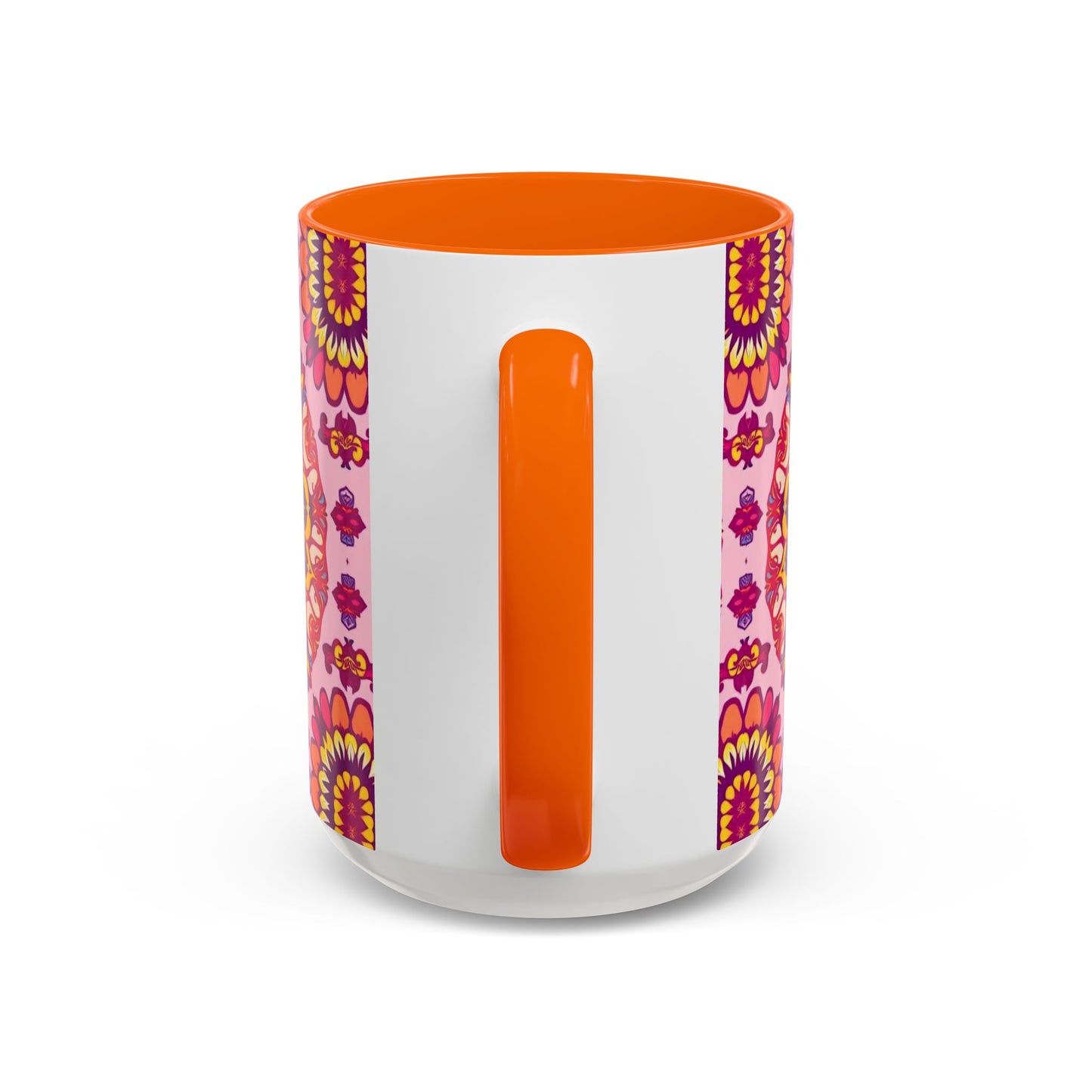 Accent Coffee Mug, Capricorn, Zodiac v3, Flower Pattern, (11, 15oz)
