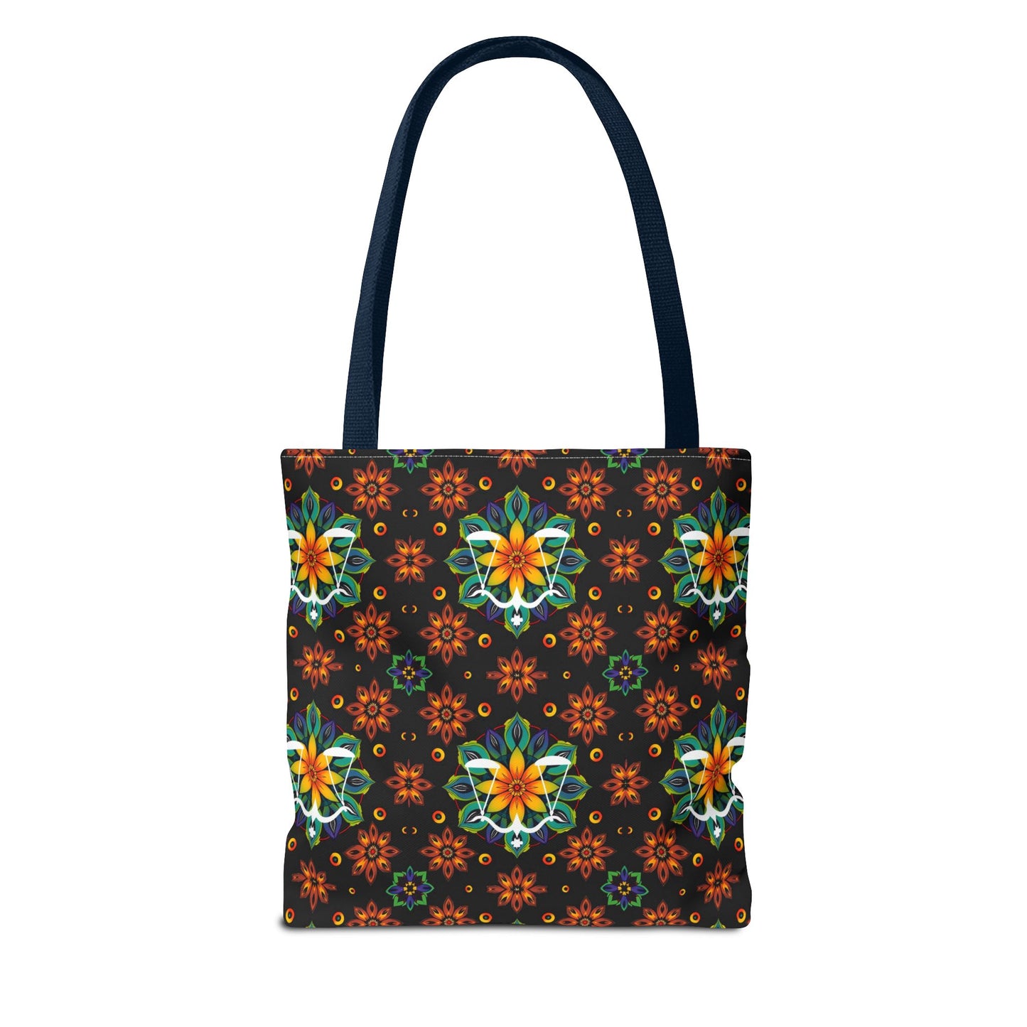 Tote Bag (AOP), Libra, Zodiac v2, Flower Pattern