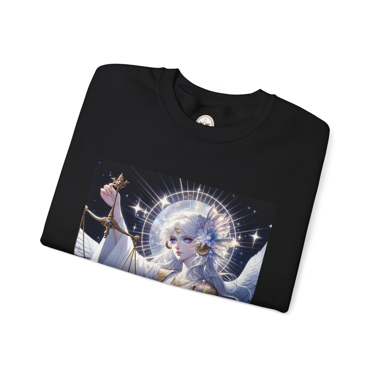Unisex Heavy Blend™ Crewneck Sweatshirt,anime angel, Libra Zodiac Design