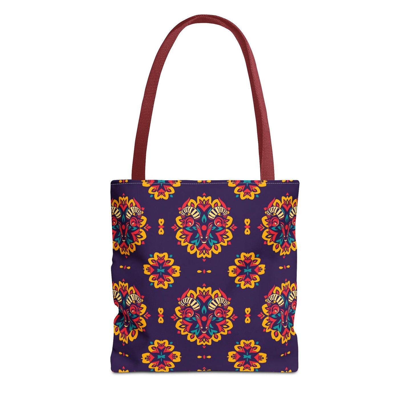 Tote Bag (AOP), Taurus, Zodiac v2, Flower Pattern