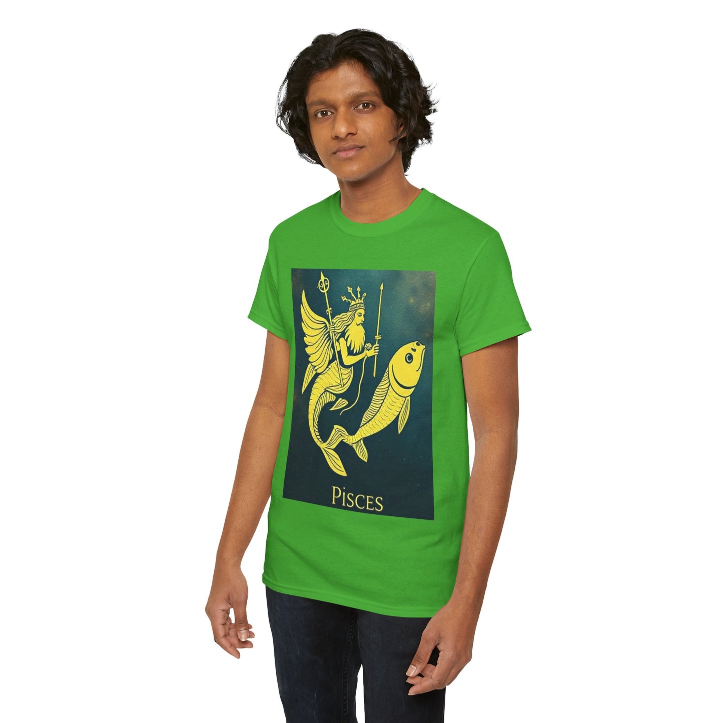 Unisex Heavy Cotton T-Shirt, Pisces Queen, Zodiac Design