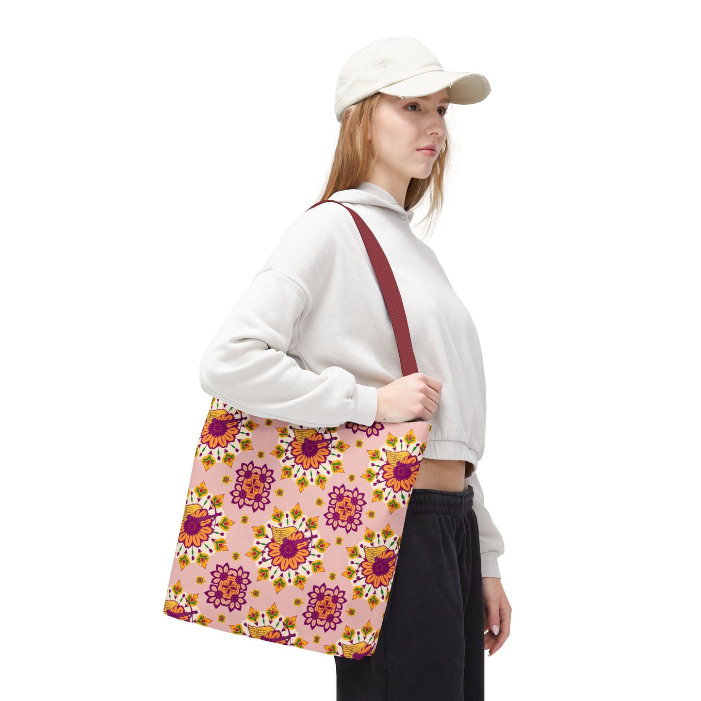 Tote Bag (AOP), Sagittarius, Zodiac, Flower Pattern