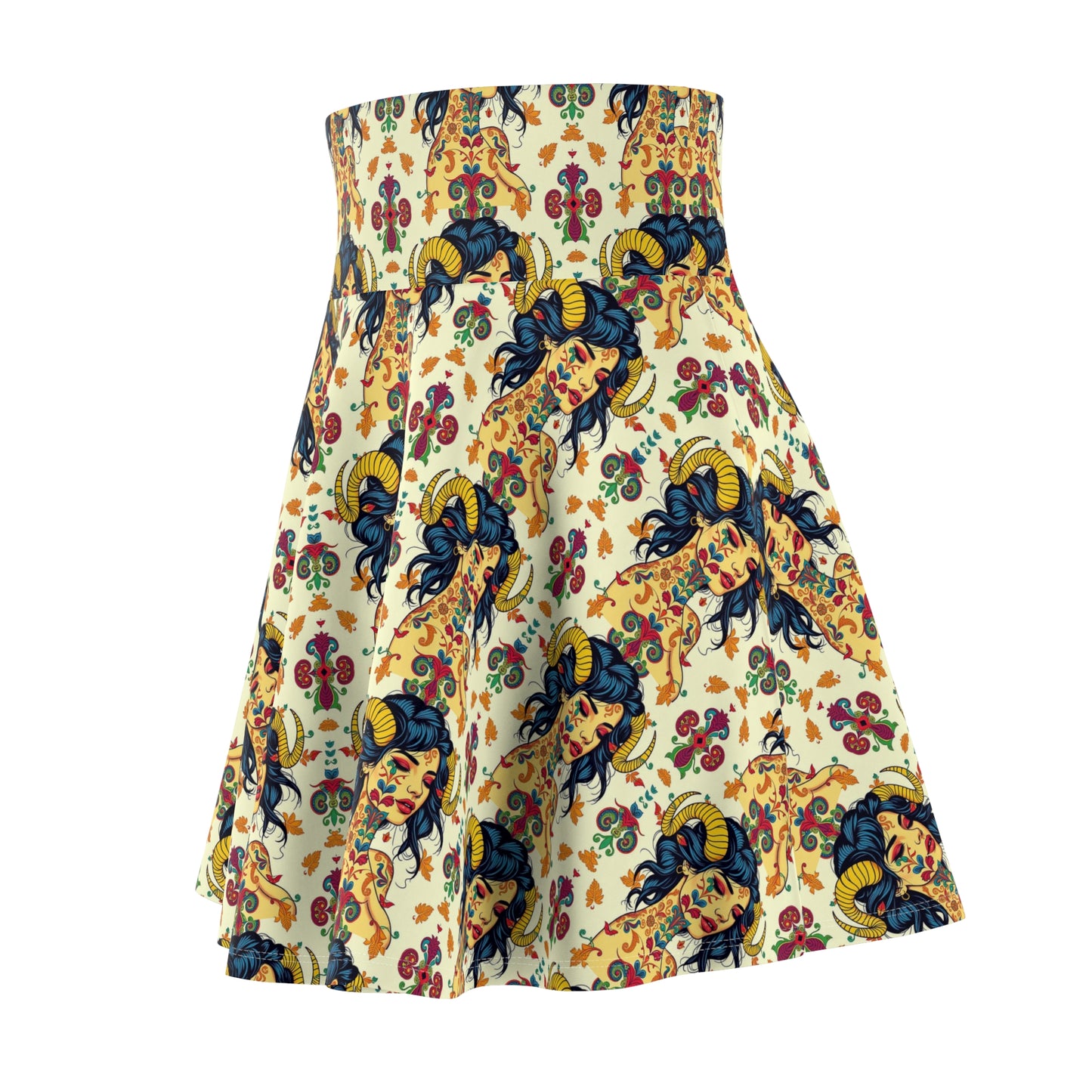 Women's Skater Skirt, (AOP), Taurus, Zodiac v2, Sexy Pattern