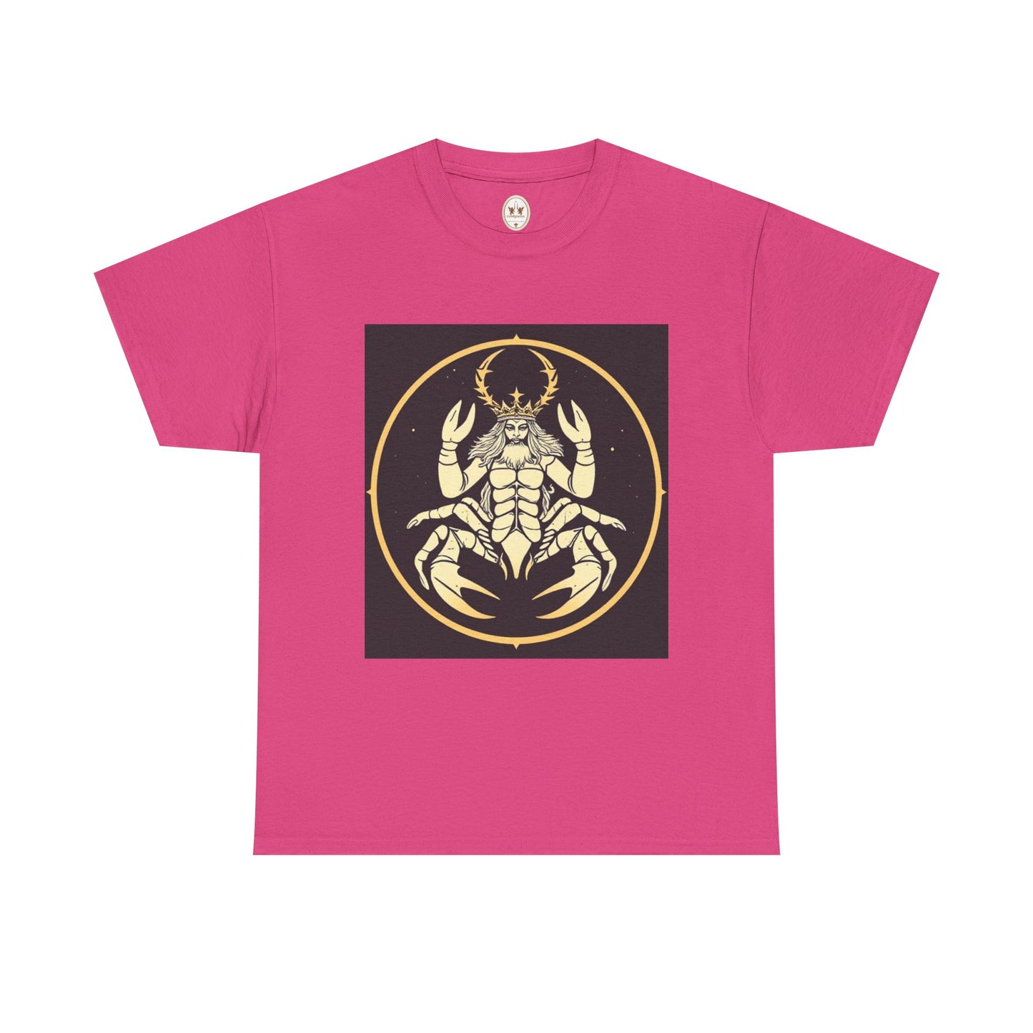 Unisex Heavy Cotton T-Shirt, Scorpio King, Print Art, Zodiac Design