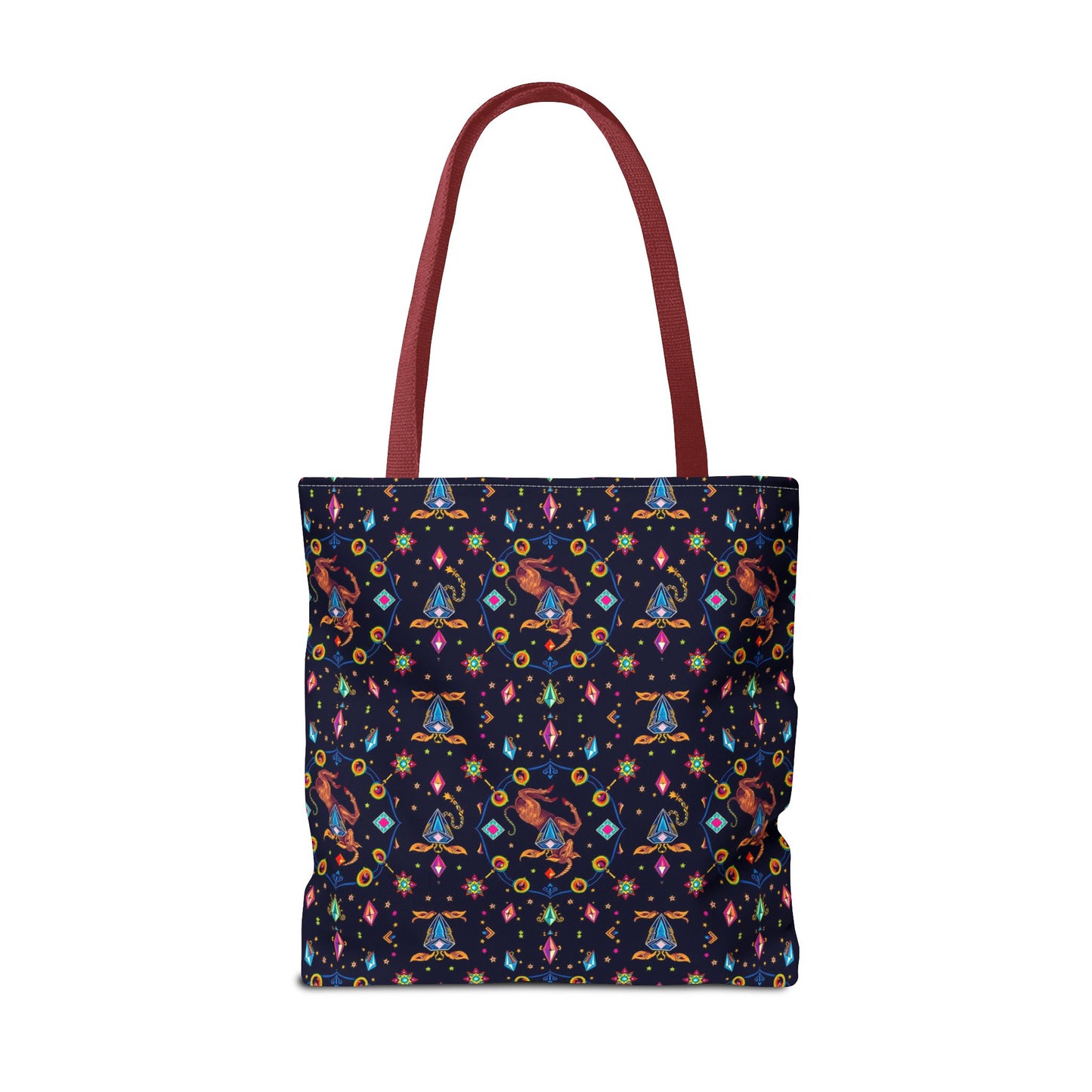 Tote Bag (AOP), Capricorn, Zodiac v1, Jewel Pattern