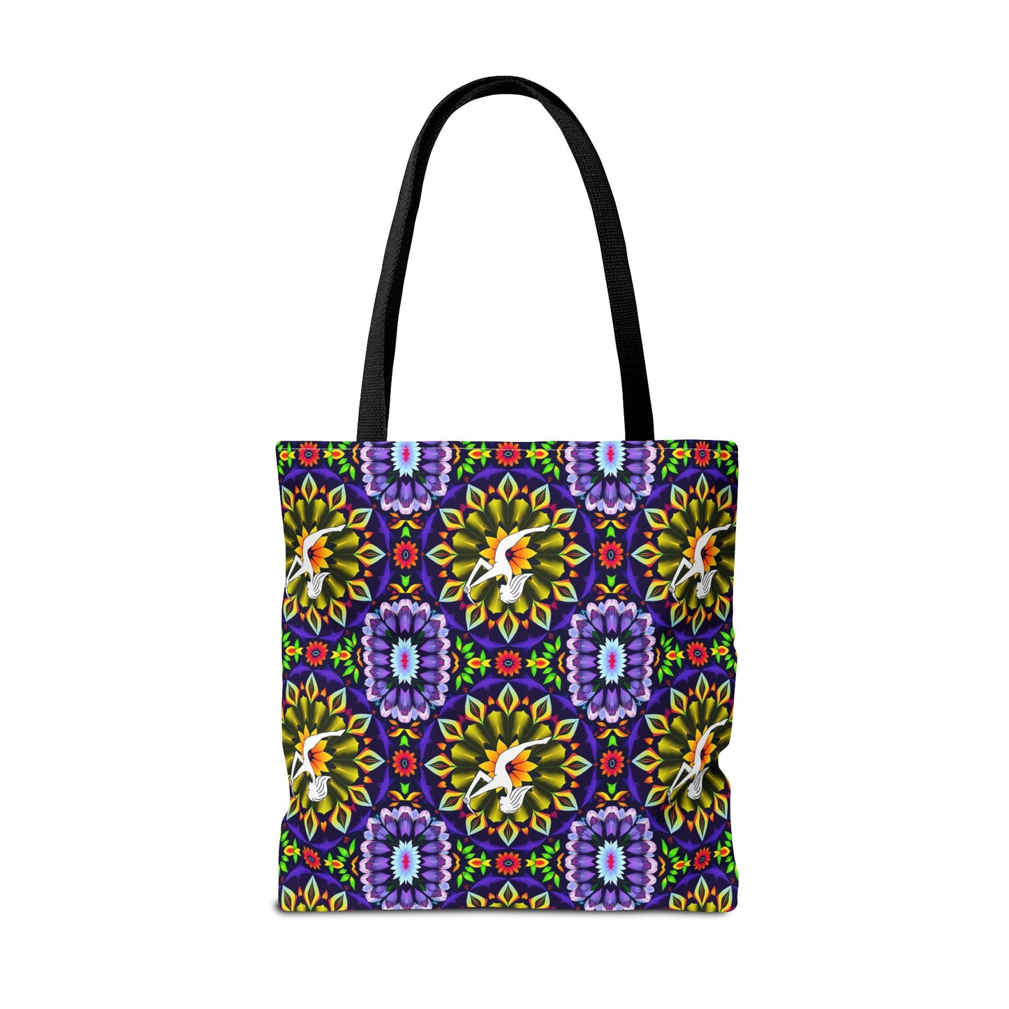 Tote Bag (AOP), Sagittarius, Zodiac v2, Flower Pattern
