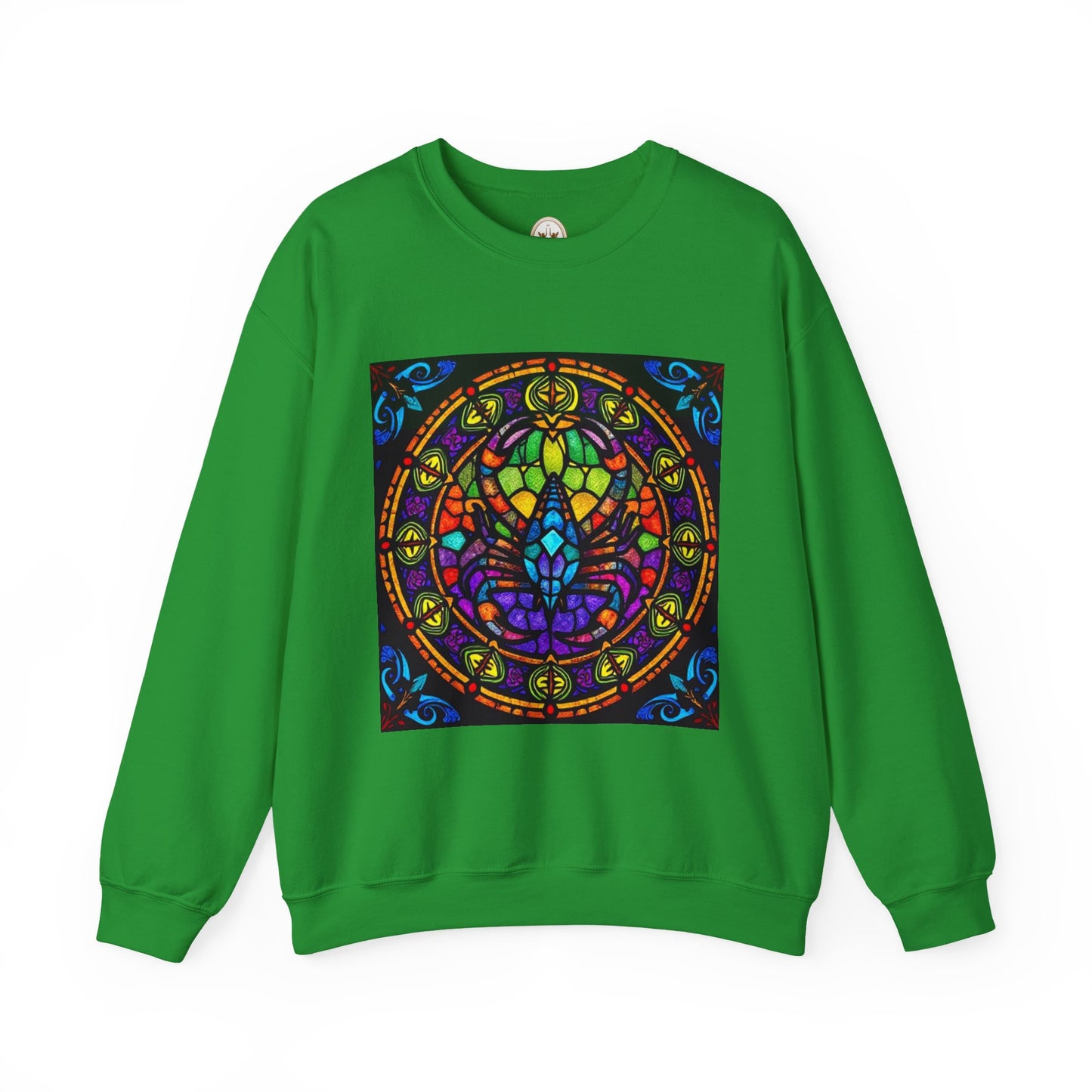 Unisex Heavy Blend™ Crewneck Sweatshirt, Glass 1, Scorpio Zodiac Design