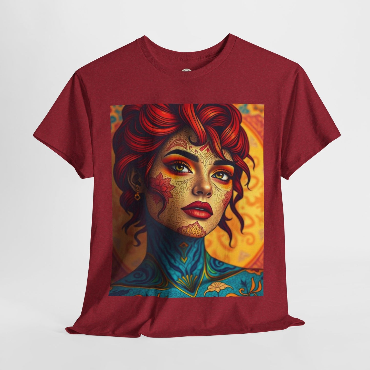 Unisex Heavy Cotton T-Shirt, Aquarius, Zodiac, Sexy Art