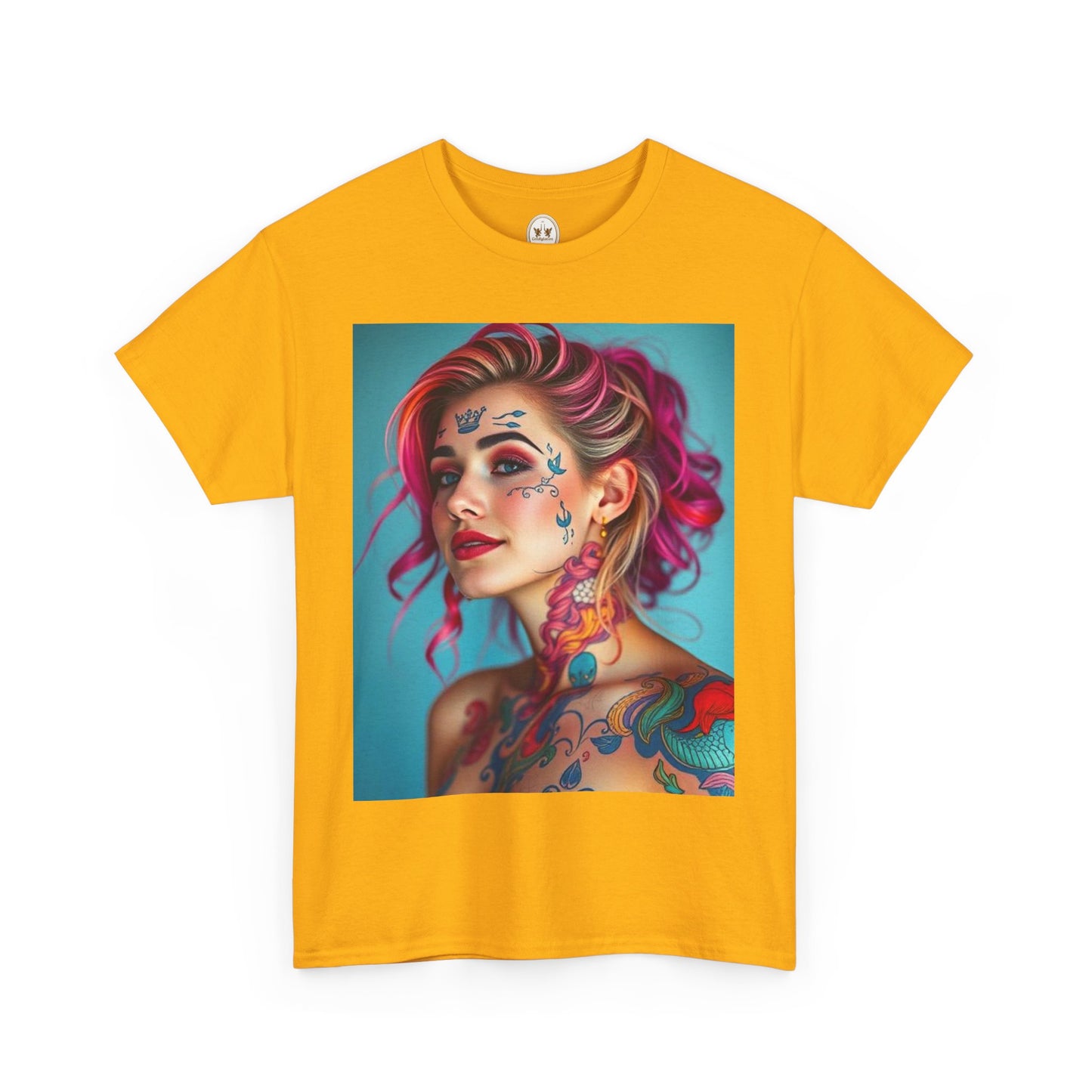 Unisex Heavy Cotton T-Shirt, Pisces, Zodiac v3, Sexy Art