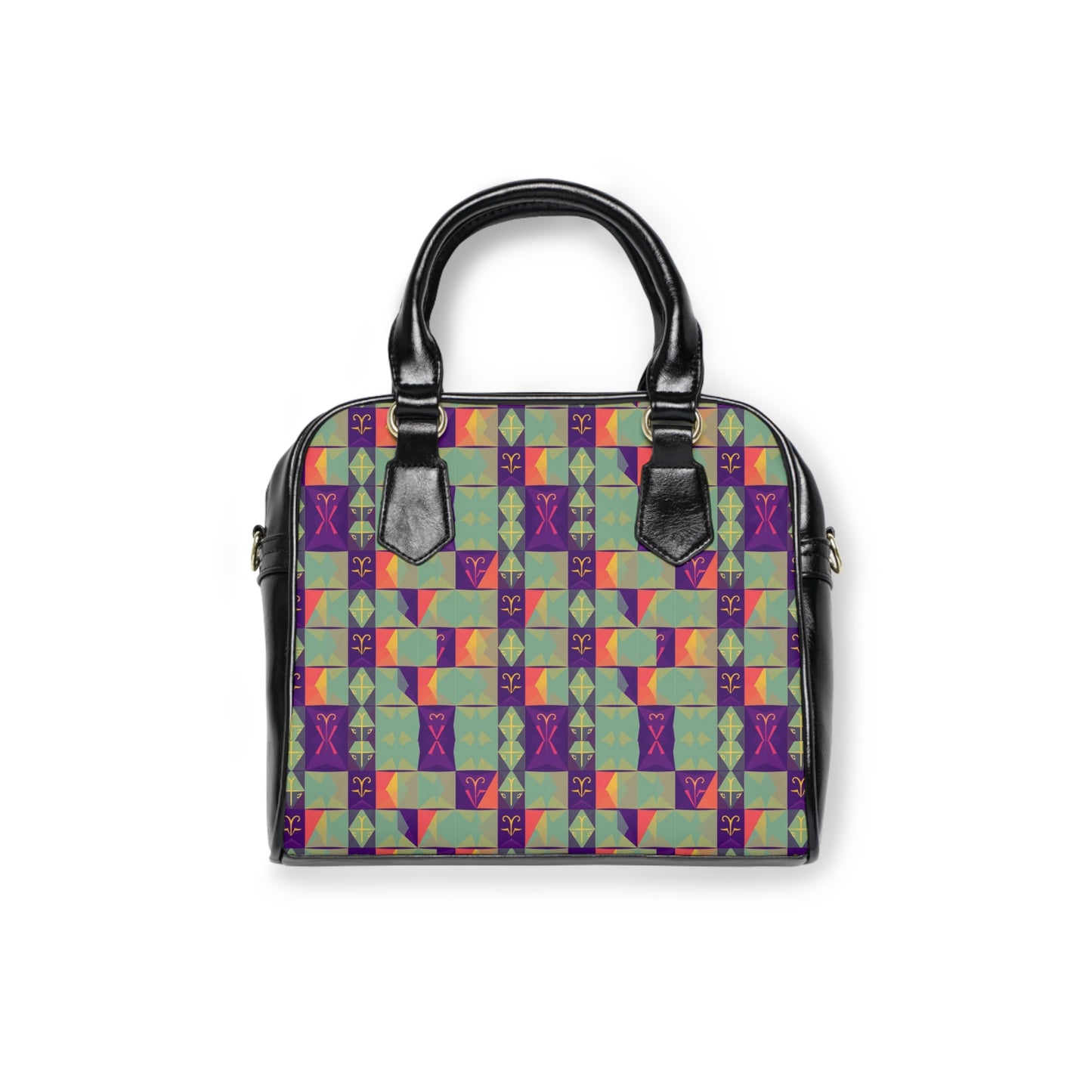 Shoulder Handbag, Aquarius, Zodiac, Shapes Pattern
