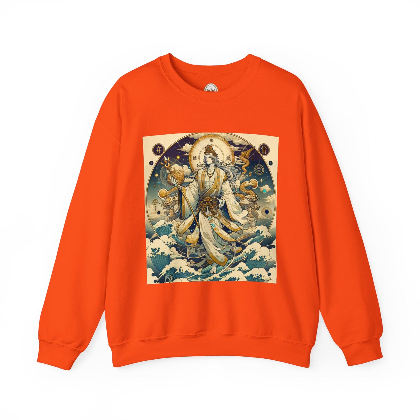 Unisex Heavy Blend™ Crewneck Sweatshirt, Anime Capricorn God, Zodiac Design