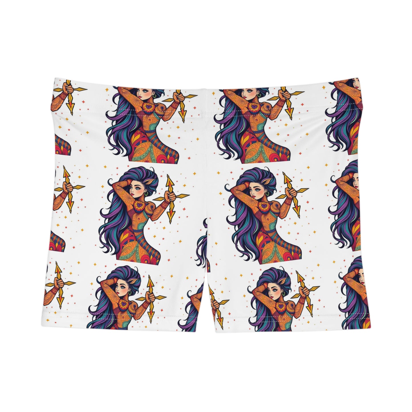 Women's Shorts, (AOP), Sagittarius, Zodiac, Sexy Pattern