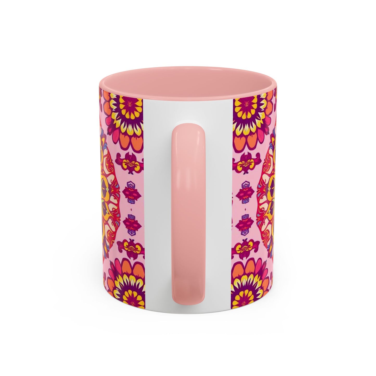 Accent Coffee Mug, Capricorn, Zodiac v3, Flower Pattern, (11, 15oz)