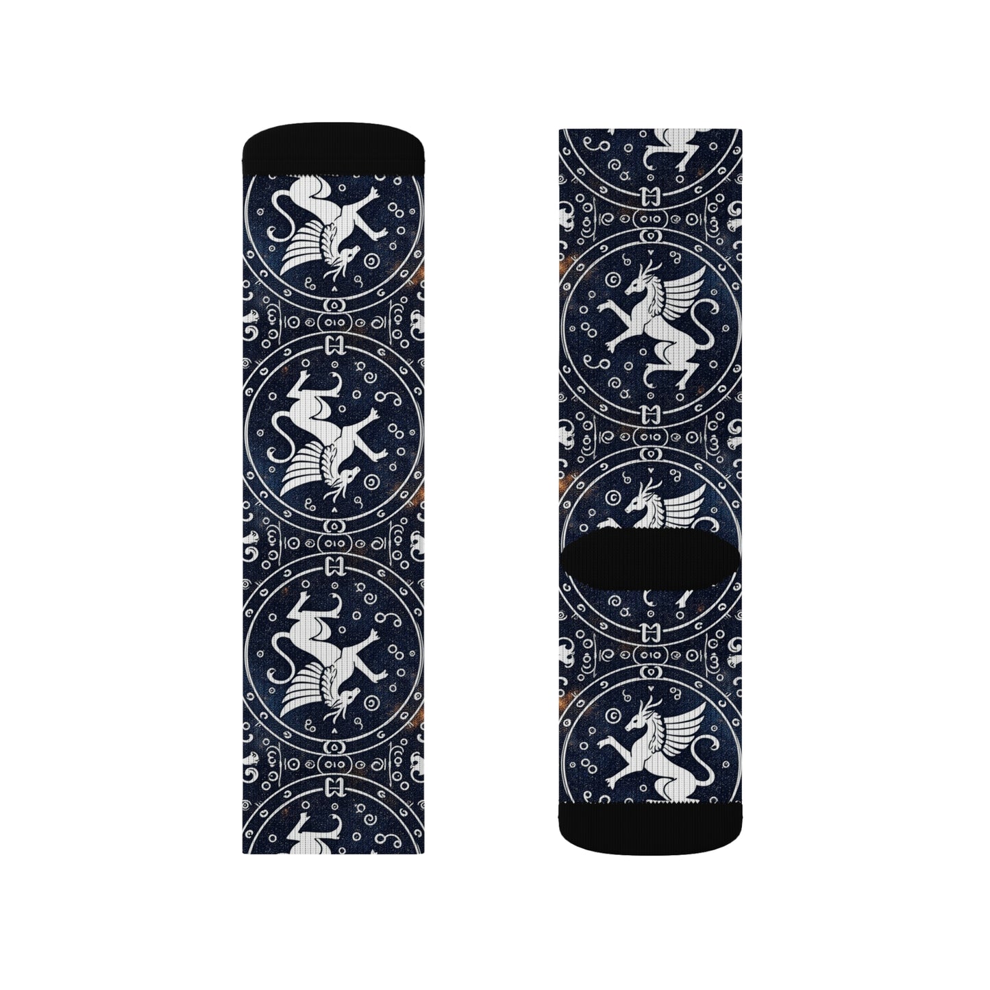 Sublimation Socks, Virgo, Zodiac v1, Pattern