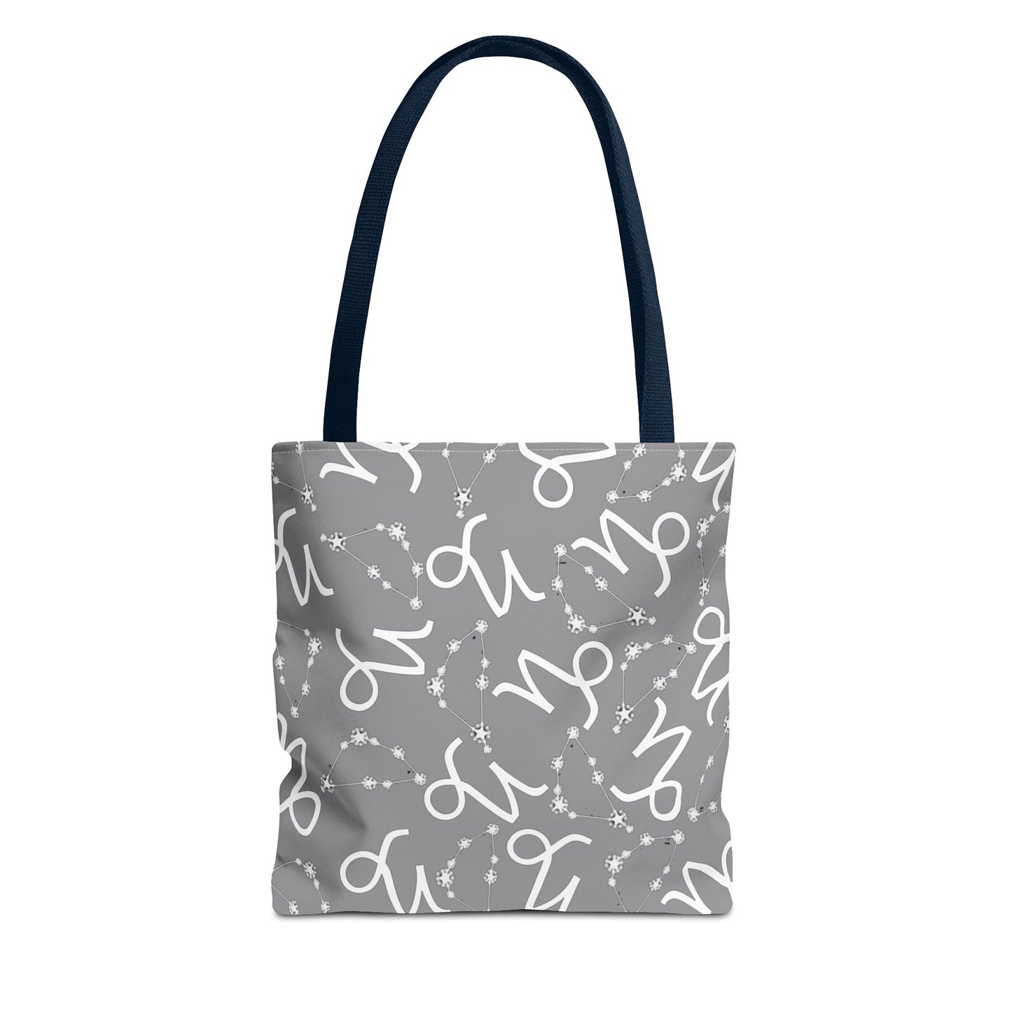Tote Bag, Capricorn Zodiac Sign, AOP, (Grey, White)