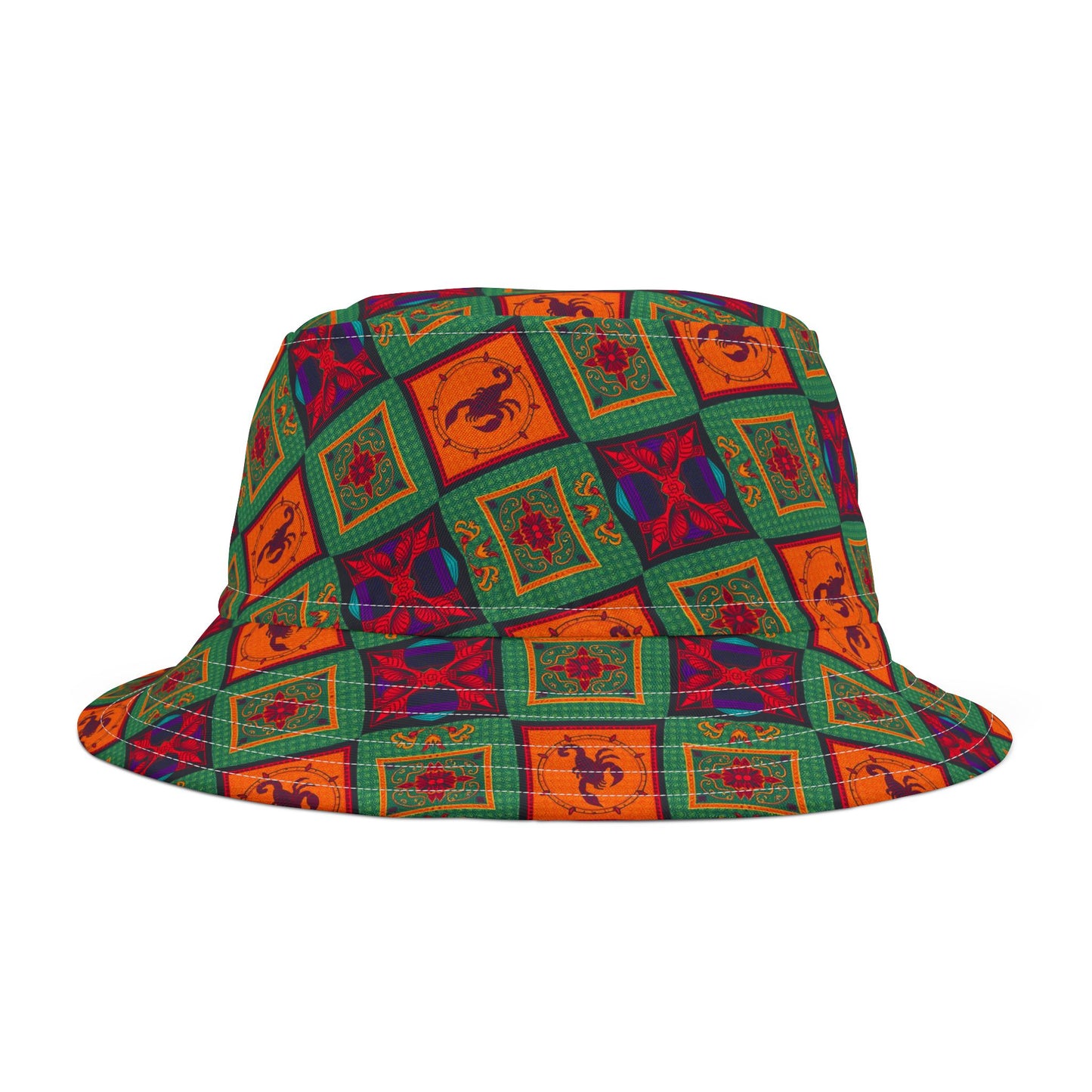 Bucket Hat, (AOP), Scorpio, Zodiac, Shape Pattern