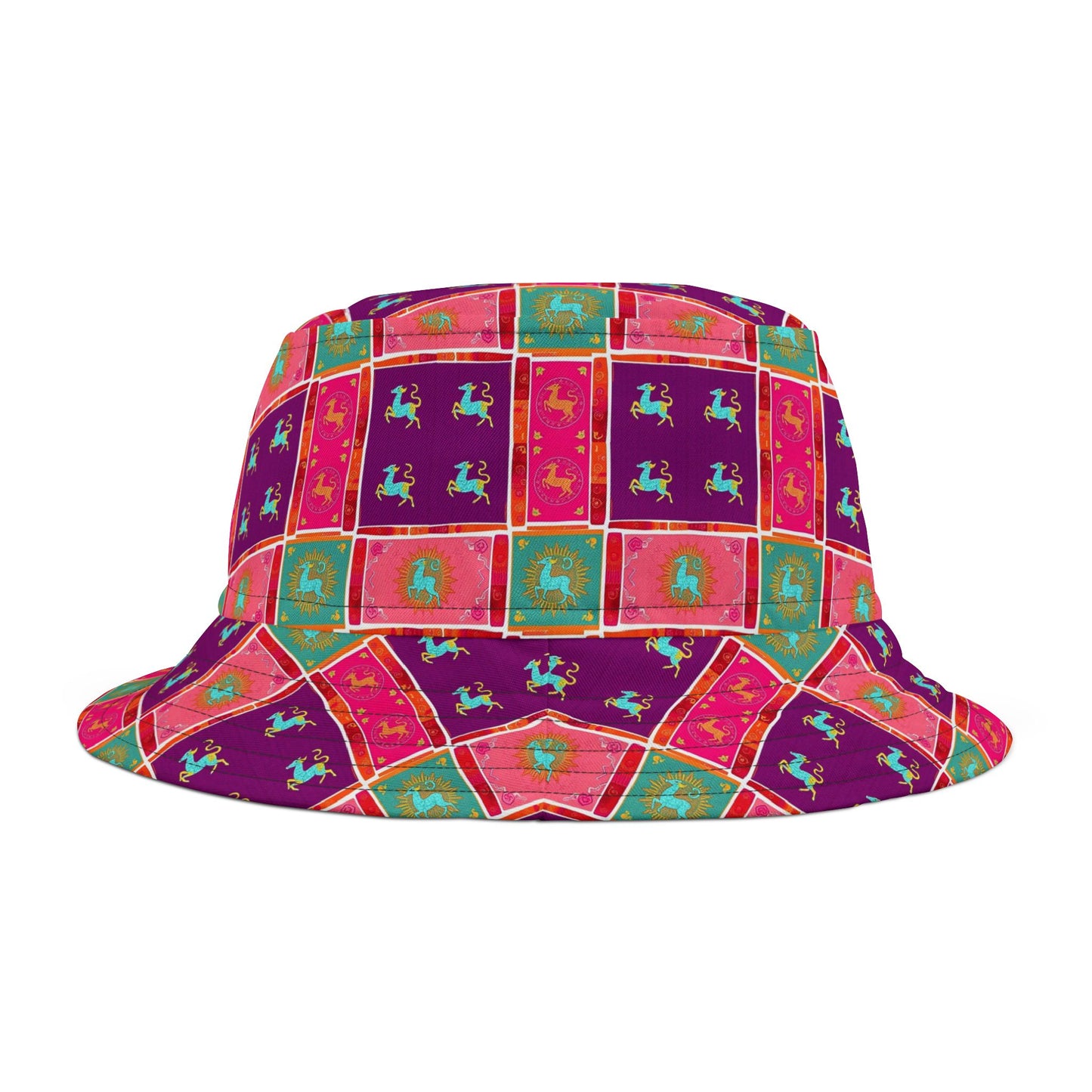 Bucket Hat, (AOP), Capricorn, Zodiac v1, Shape Pattern