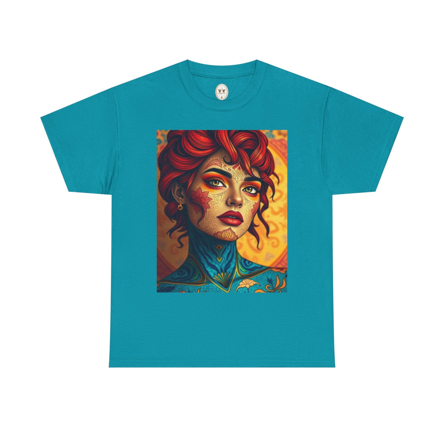 Unisex Heavy Cotton T-Shirt, Aquarius, Zodiac, Sexy Art