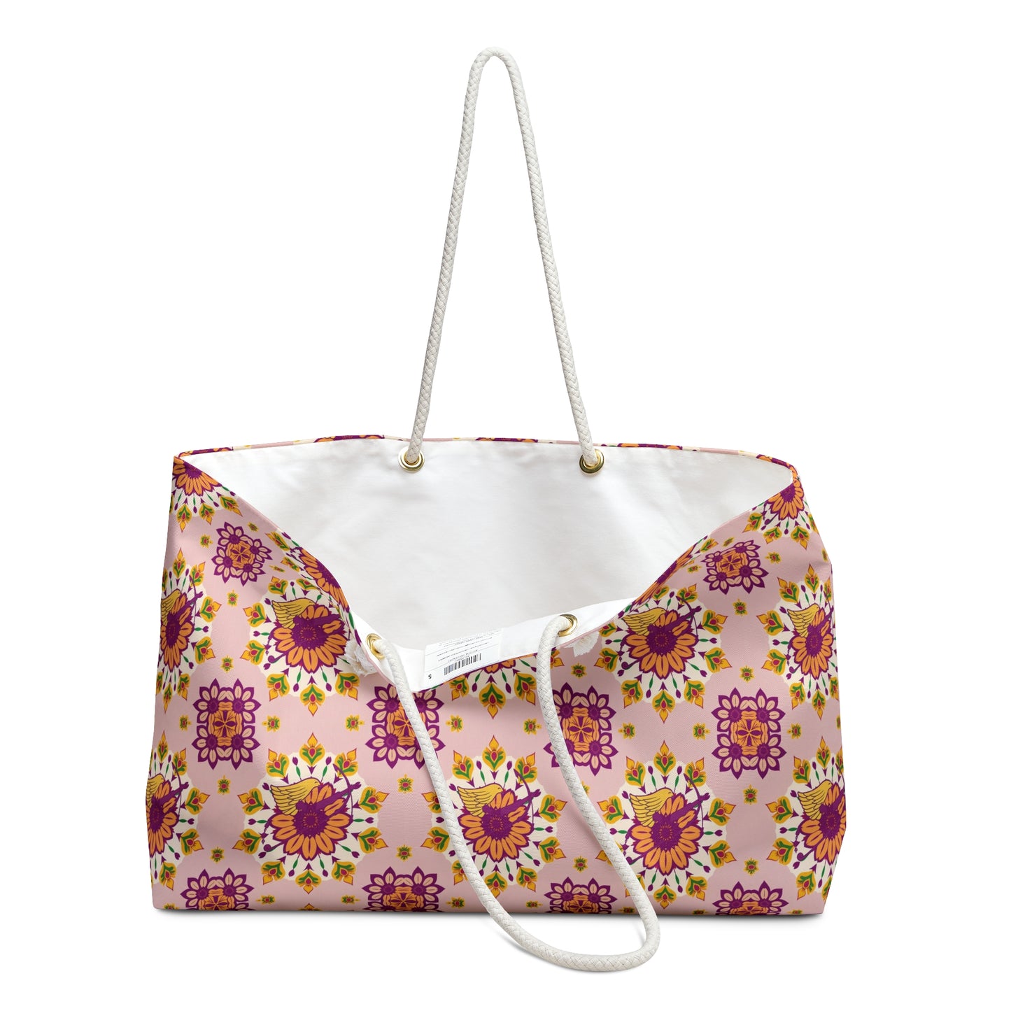 Weekender Bag, Sagittarius, Zodiac v4, Flower Pattern