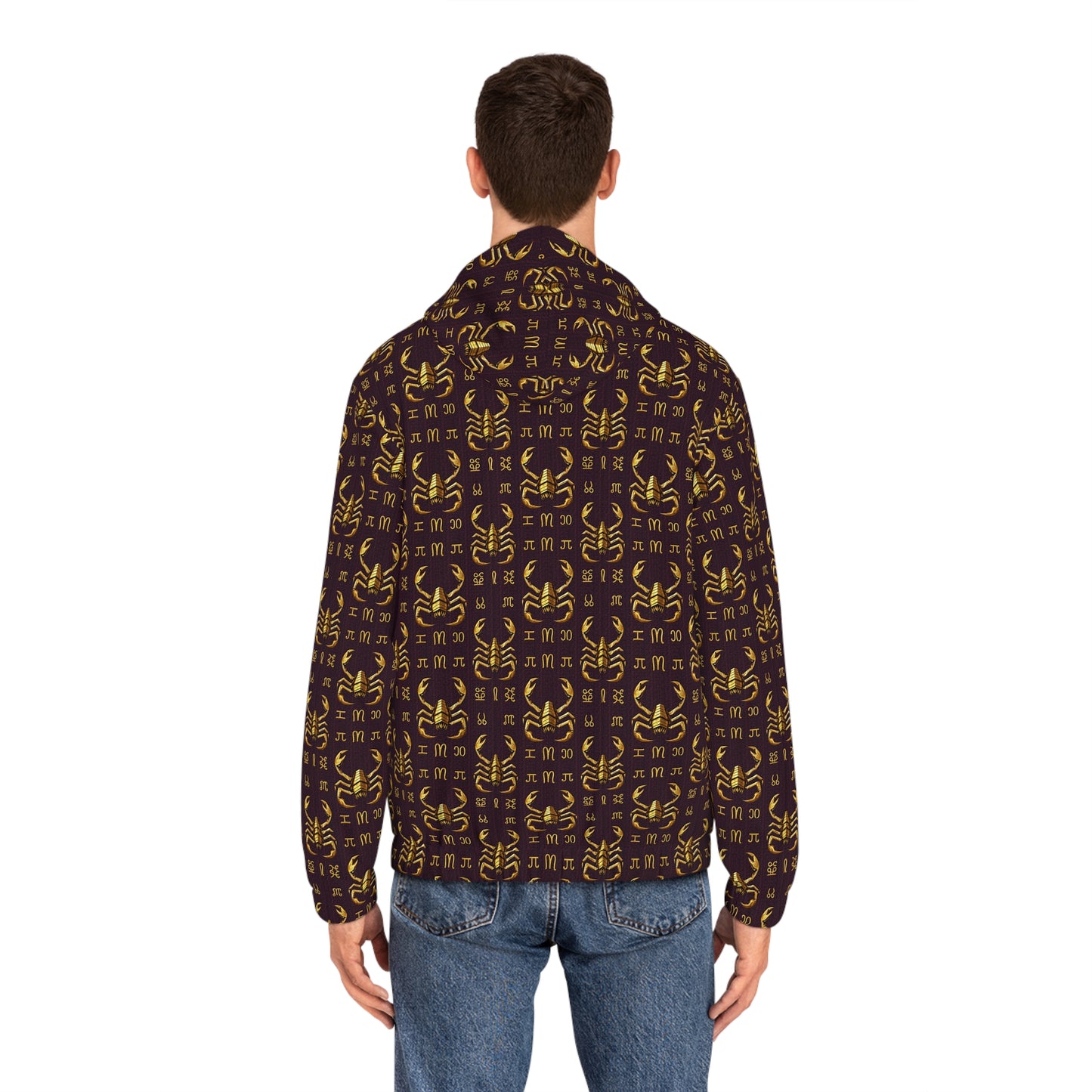 Full-Zip Hoodie (AOP), Scorpio, Zodiac v2, Pattern