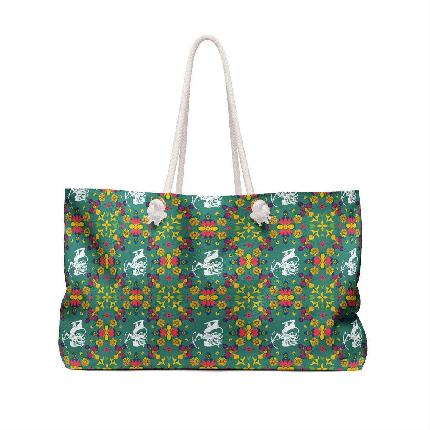 Weekender Bag, Sagittarius, Zodiac, Flower Pattern