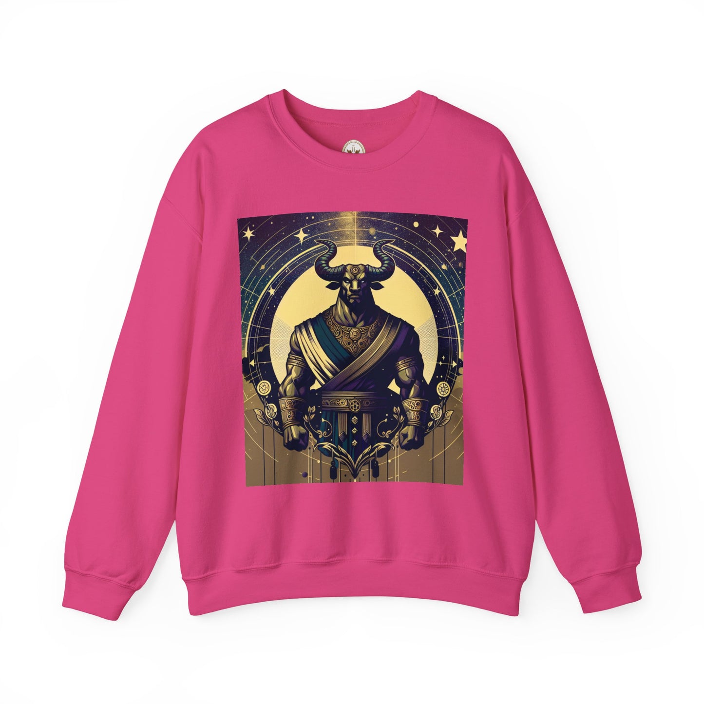 Unisex Heavy Blend™ Crewneck Sweatshirt, Minotaur, Taurus Zodiac Design